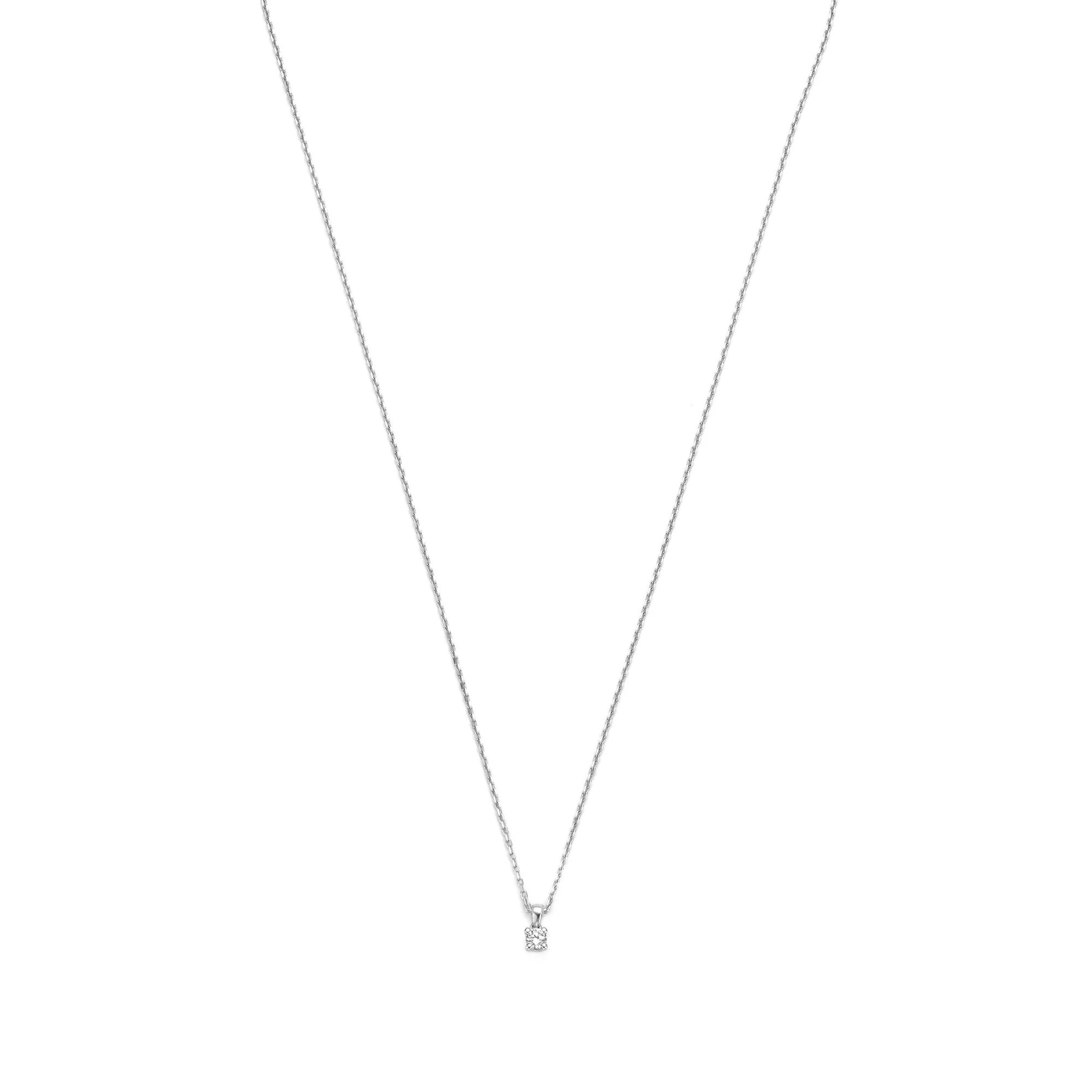Isabel Bernard De la Paix Celesse 14 karaat witgouden collier | diamant 0.07 ct | IBD350005 - Image 5