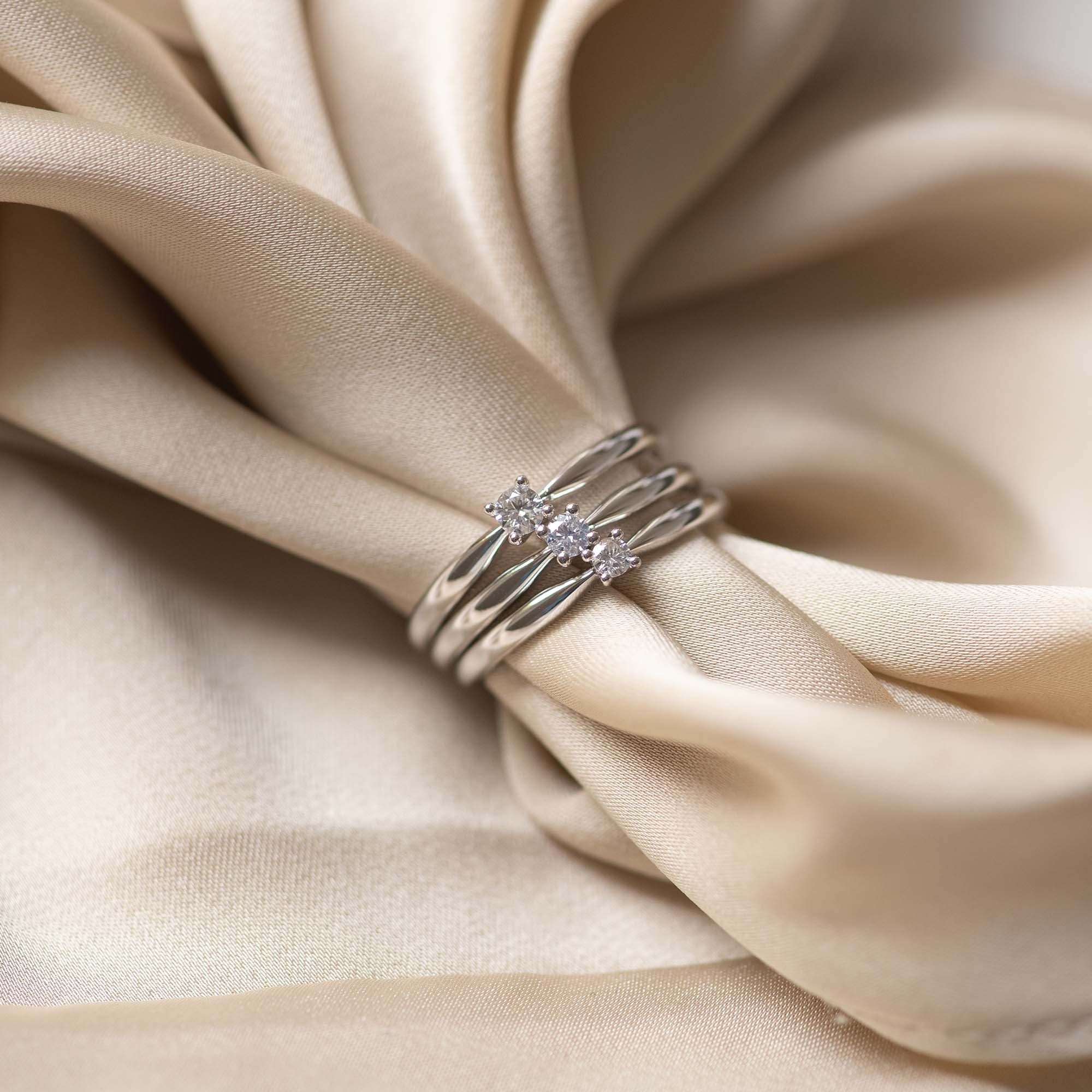 Isabel Bernard De la Paix Celesse 14 karaat witgouden ring | diamant 0.07 ct | IBD330005-54 - Image 5
