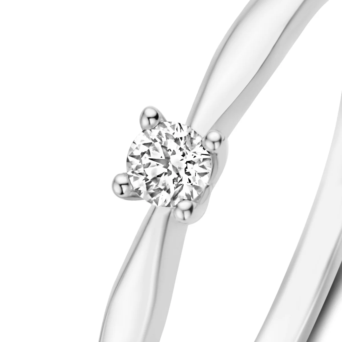 Isabel Bernard De la Paix Celesse 14 karaat witgouden ring | diamant 0.07 ct | IBD330005-54 - Image 8