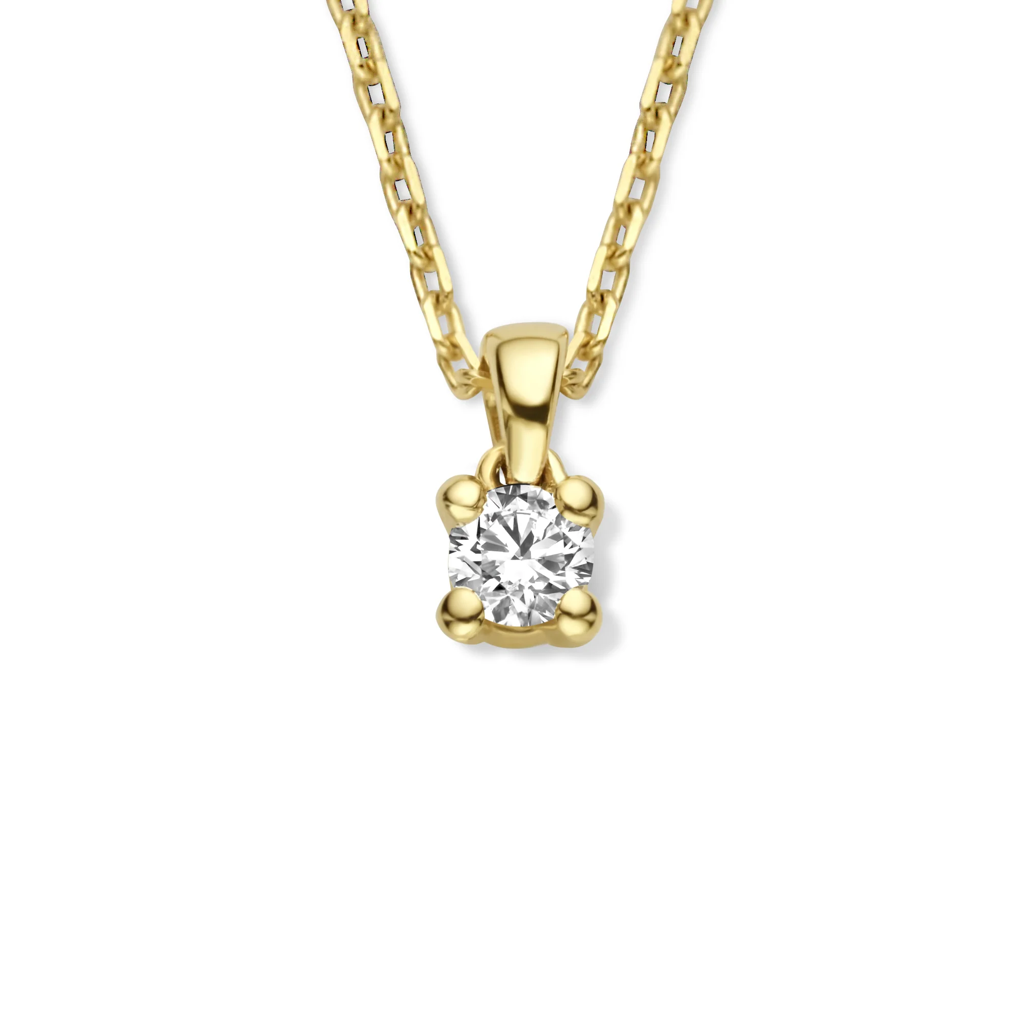 Isabel Bernard De la Paix Céline 14 karaat gouden collier | diamant 0.05 ct | IBD350001 - Image 5