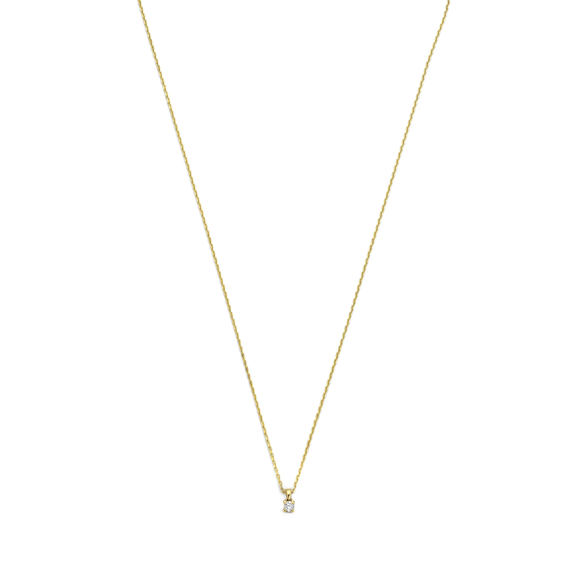 Isabel Bernard De la Paix Céline 14 karaat gouden collier | diamant 0.05 ct | IBD350001 - Image 6