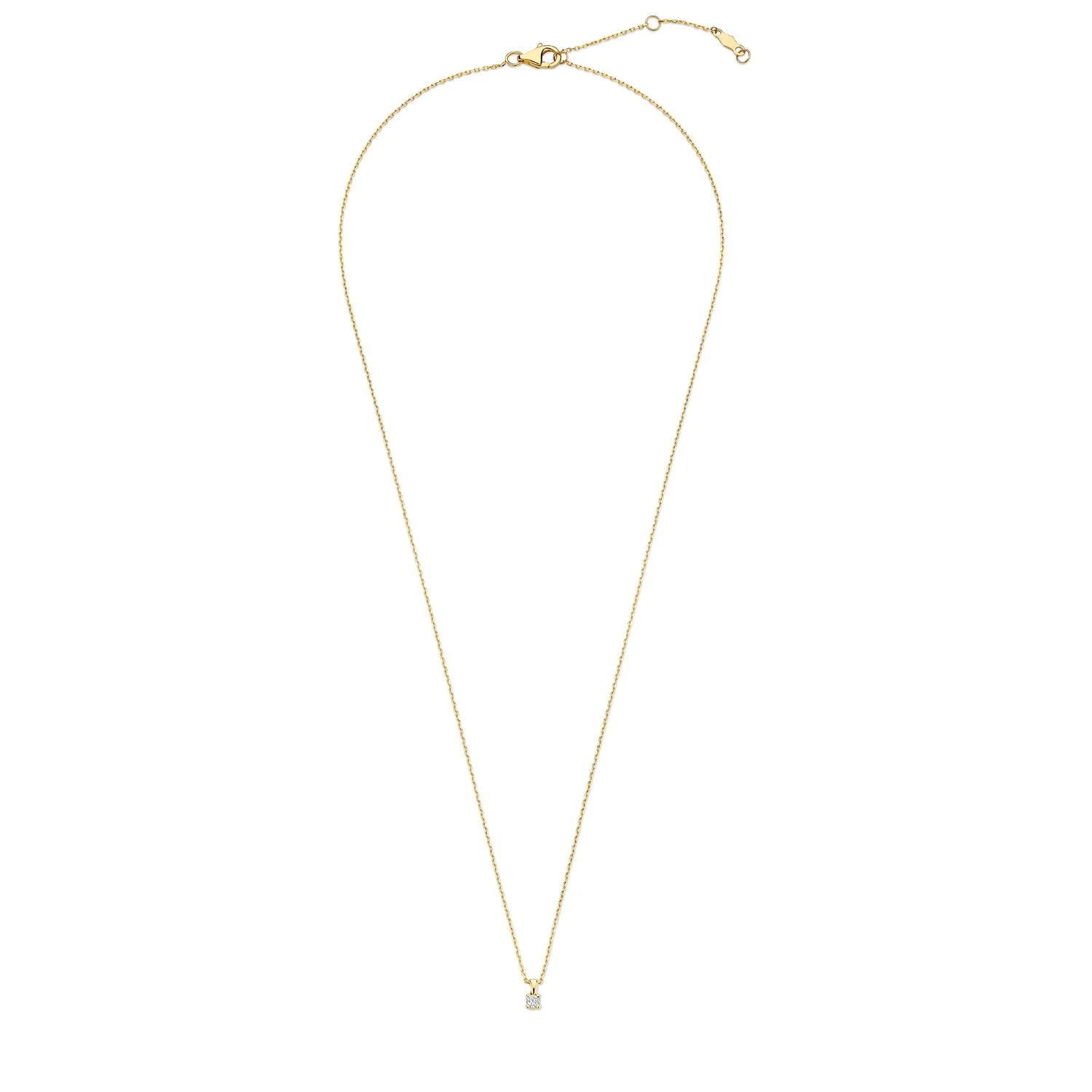 Isabel Bernard De la Paix Céline 14 karaat gouden collier | diamant 0.05 ct | IBD350001 - Image 7