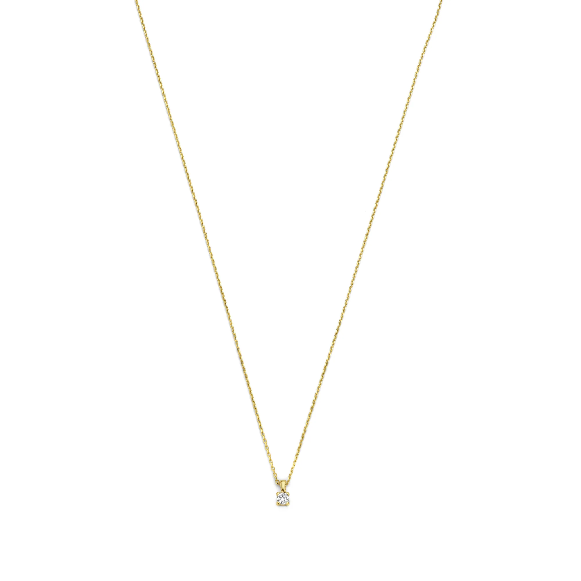 Isabel Bernard De la Paix Christine 14 karaat gouden collier | diamant 0.10 ct | IBD350003 - Image 6