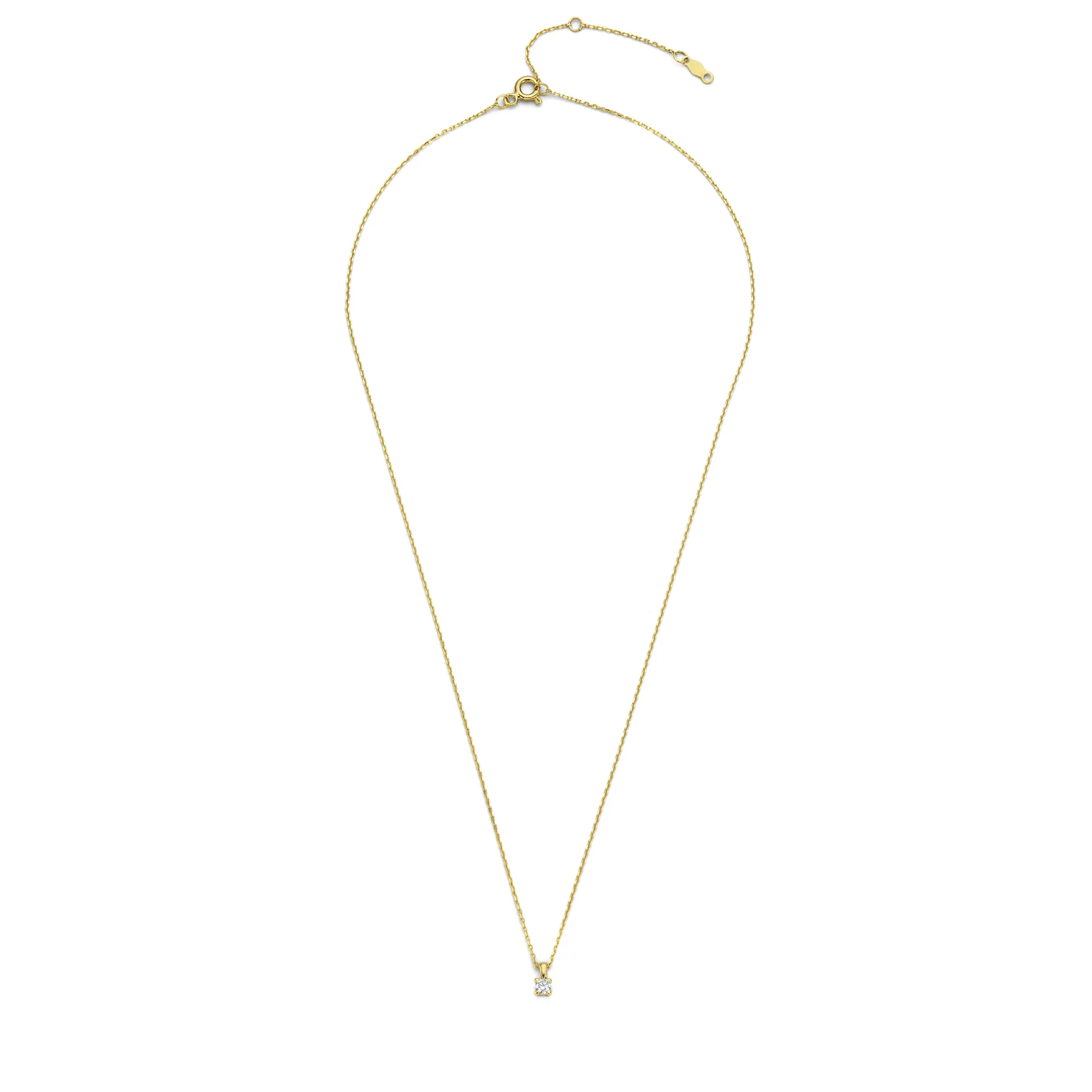 Isabel Bernard De la Paix Christine 14 karaat gouden collier | diamant 0.10 ct | IBD350003 - Image 7
