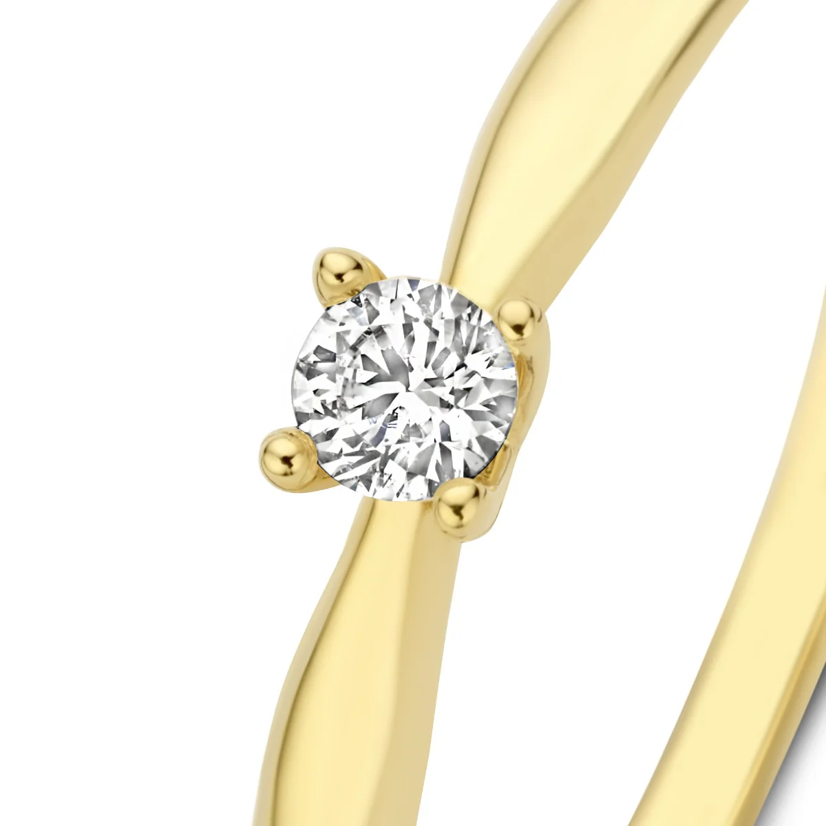 Isabel Bernard De la Paix Christine 14 karaat gouden ring | diamant 0.10 ct | IBD330003-56 - Image 6