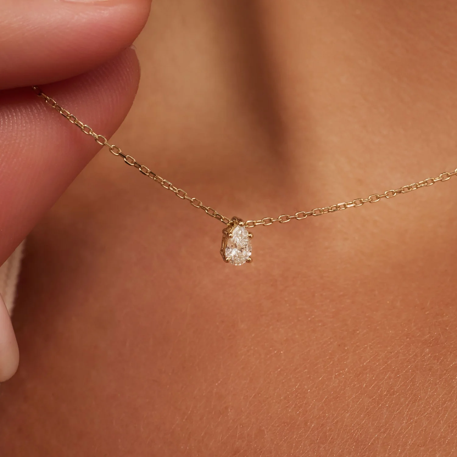Isabel Bernard De la Paix Eloise 14 karaat gouden collier met diamant 0.1 karaat IBD350025 - Image 2