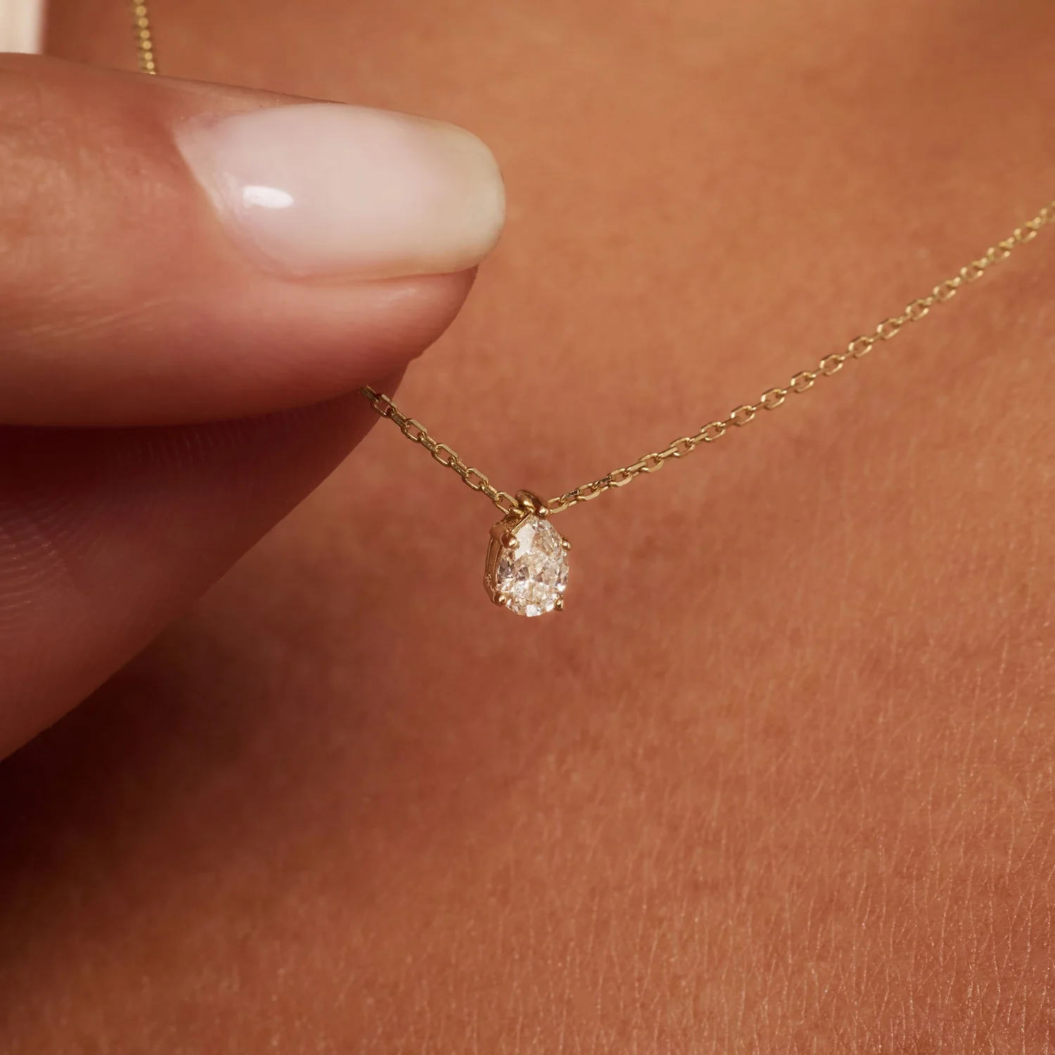 Isabel Bernard De la Paix Eloise 14 karaat gouden collier met diamant 0.15 karaat IBD350026 - Image 2