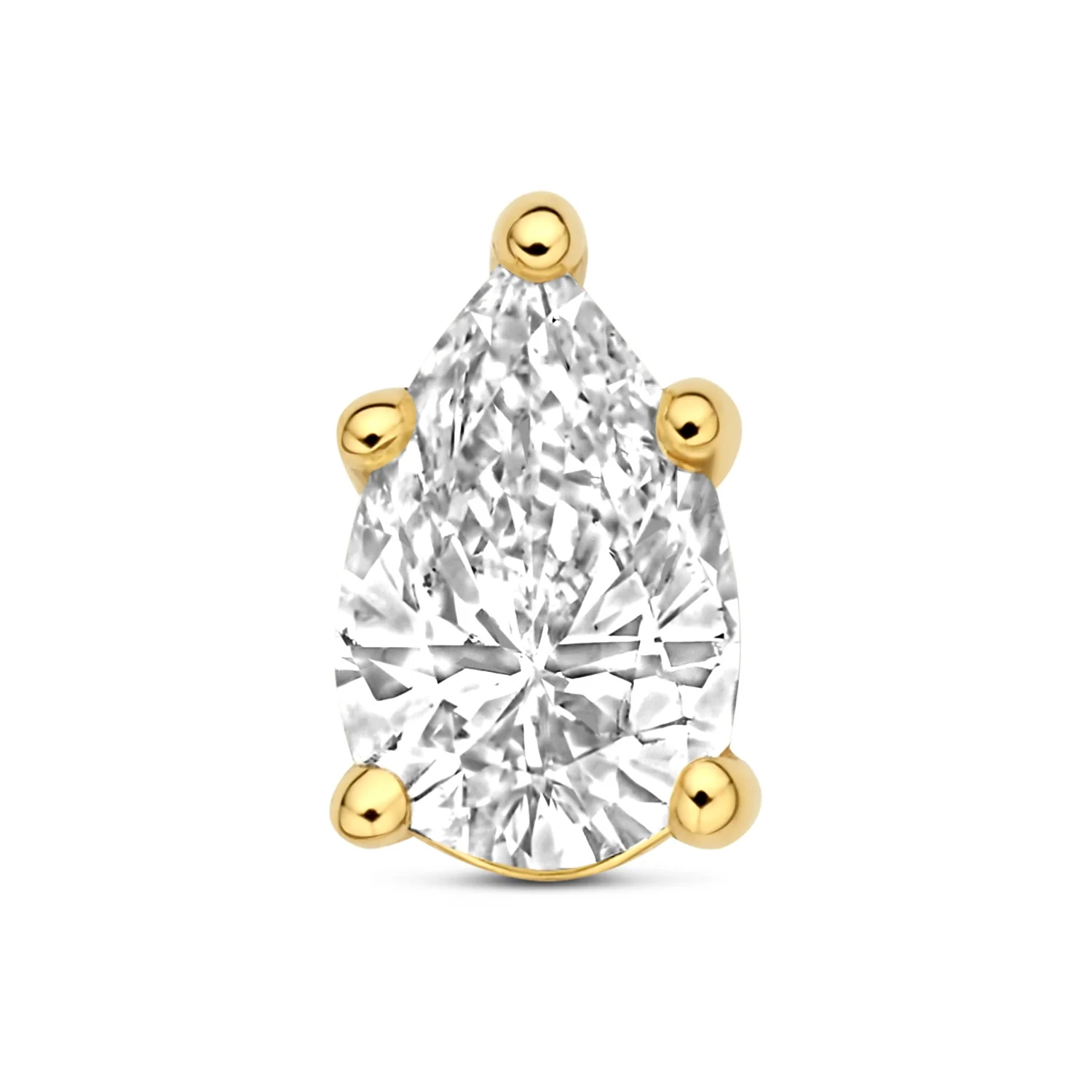 Isabel Bernard De la Paix Eloise 14 karaat gouden oorknop met diamant 0.2 karaat IBD360036 - Image 5