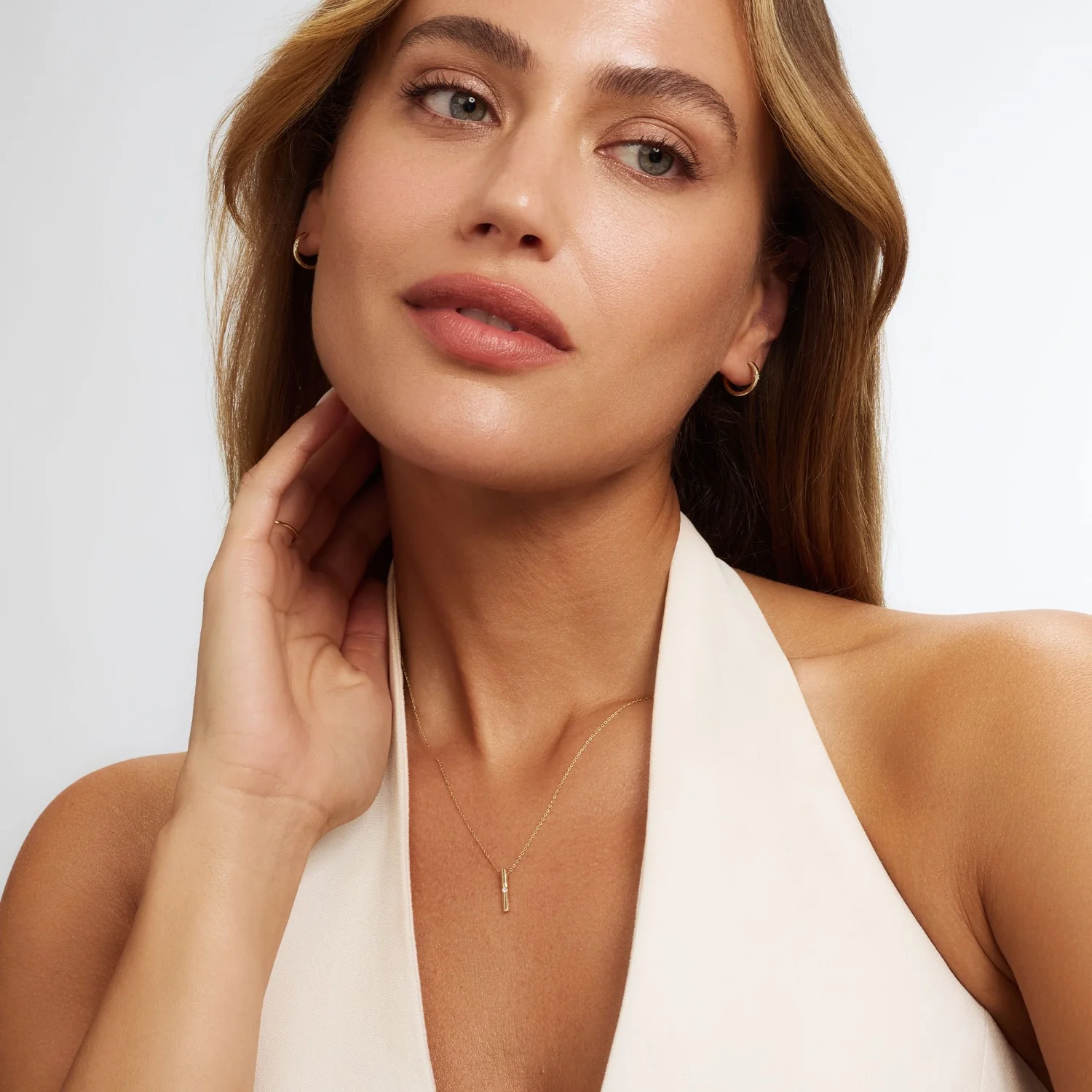 Isabel Bernard De la Paix Flavie 14 karaat gouden collier met diamant 0.03 karaat IBD350027 - Image 3