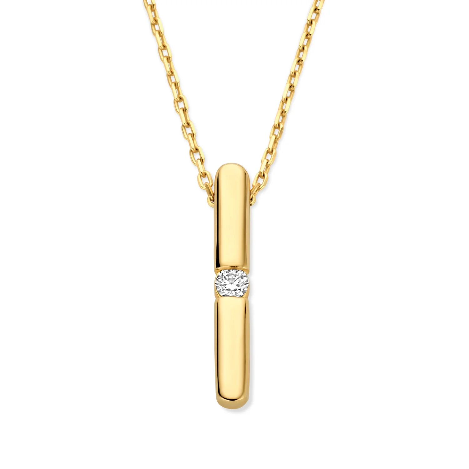 Isabel Bernard De la Paix Flavie 14 karaat gouden collier met diamant 0.03 karaat IBD350027 - Image 4