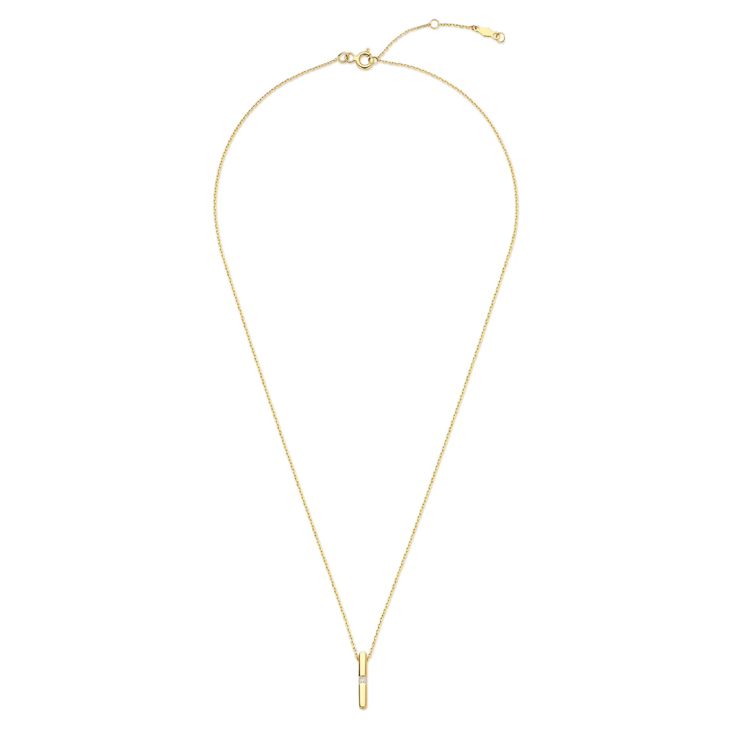 Isabel Bernard De la Paix Flavie 14 karaat gouden collier met diamant 0.03 karaat IBD350027 - Image 5