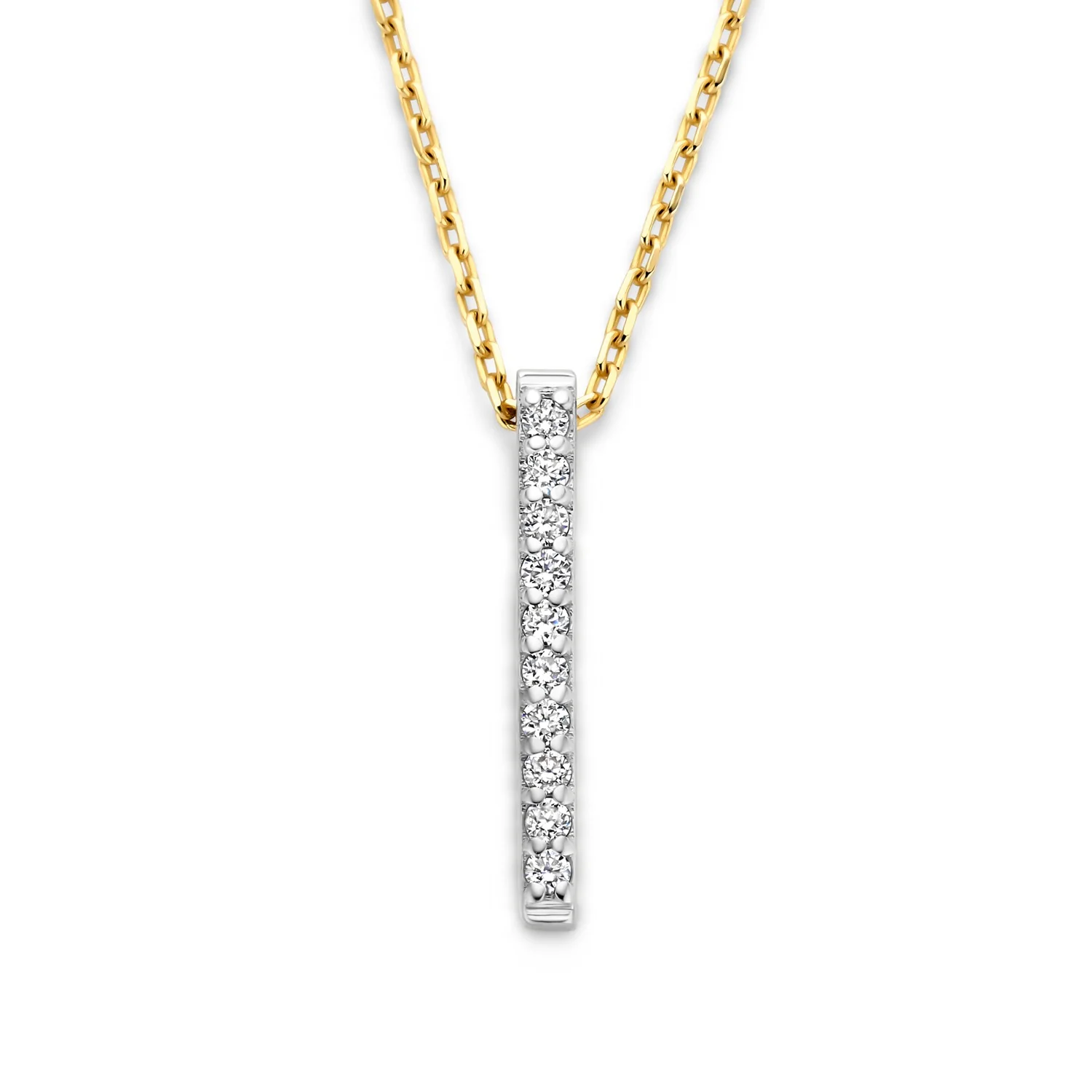 Isabel Bernard De la Paix Flavie 14 karaat gouden collier met diamant 0.06 karaat IBD350032 - Image 5