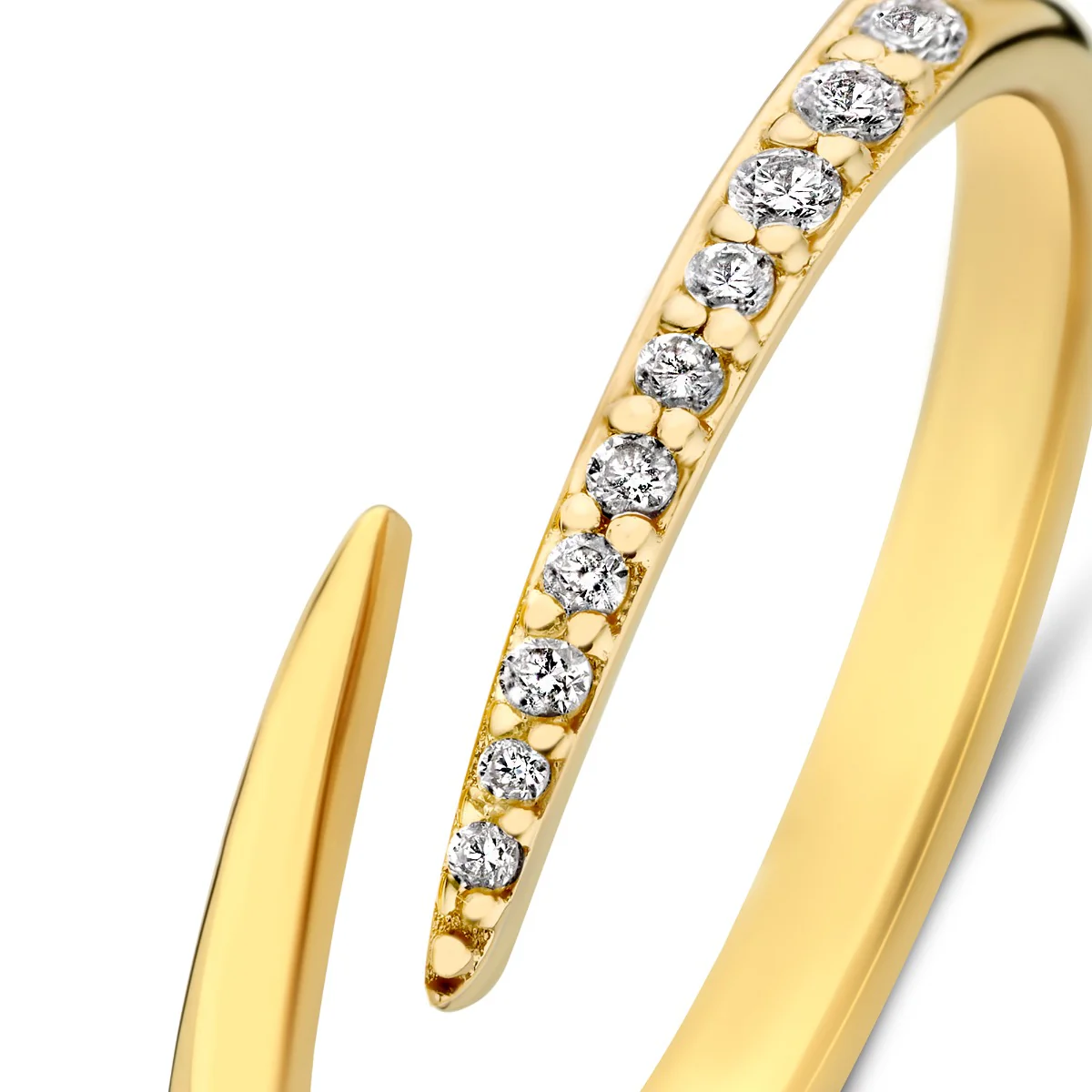 Isabel Bernard De la Paix Flavie 14 karaat gouden ring met diamant 0.08 ct IBD330034-54 - Image 7