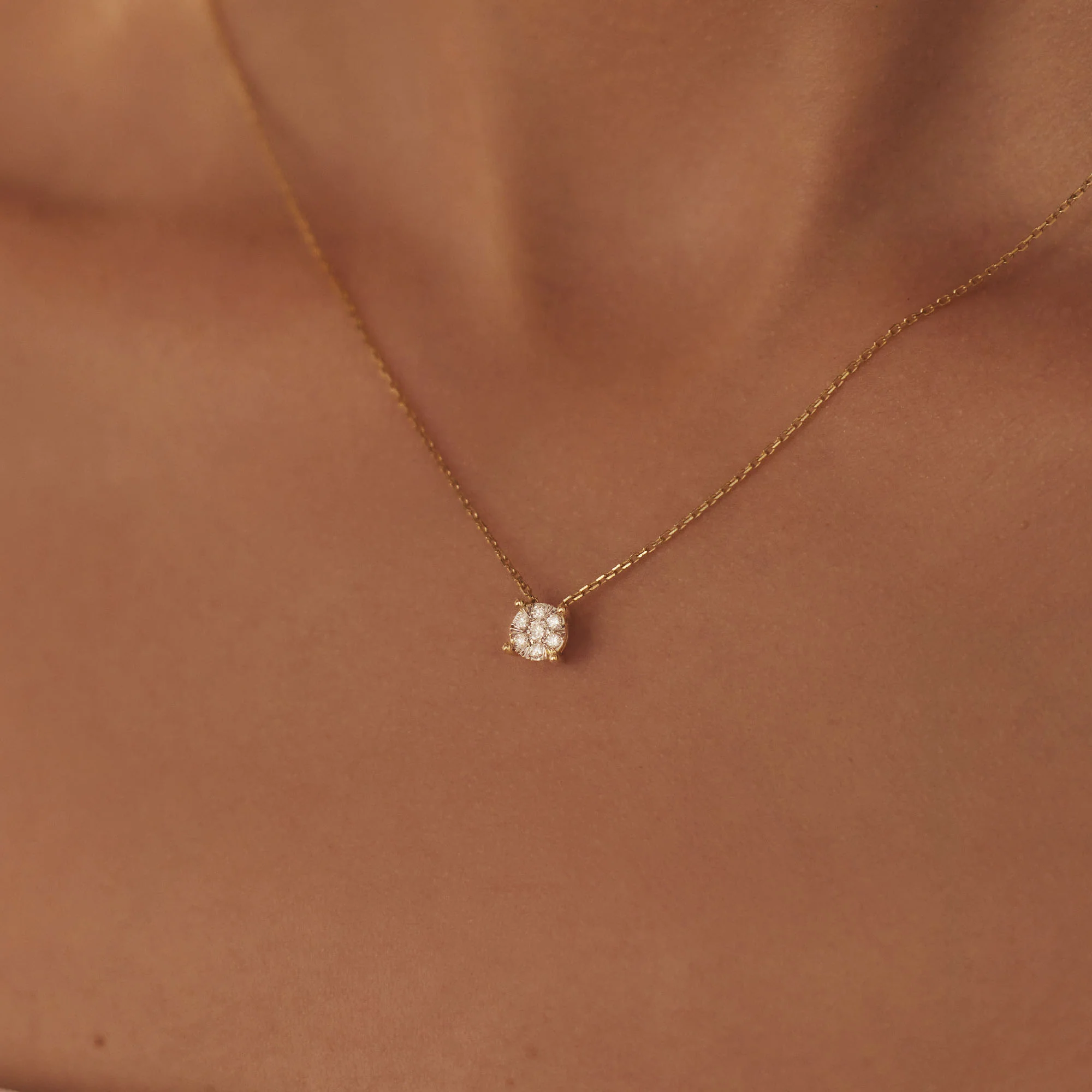 Isabel Bernard De la Paix Hanaé 14 karaat gouden collier | diamant 0.14 ct | IBD350008 - Image 3