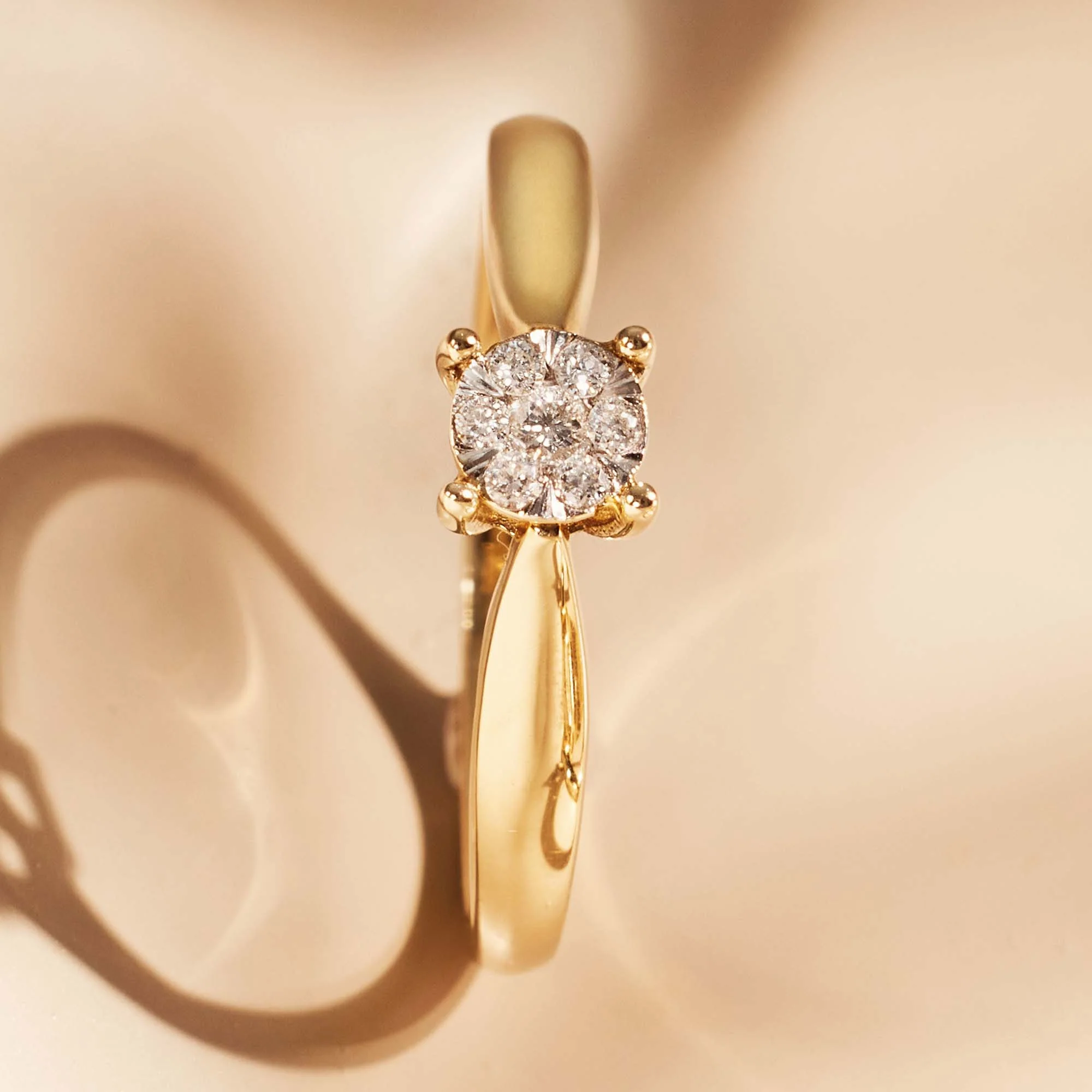 Isabel Bernard De la Paix Hanaé 14 karaat gouden ring | diamant 0.08 ct | IBD330007-50 - Image 4
