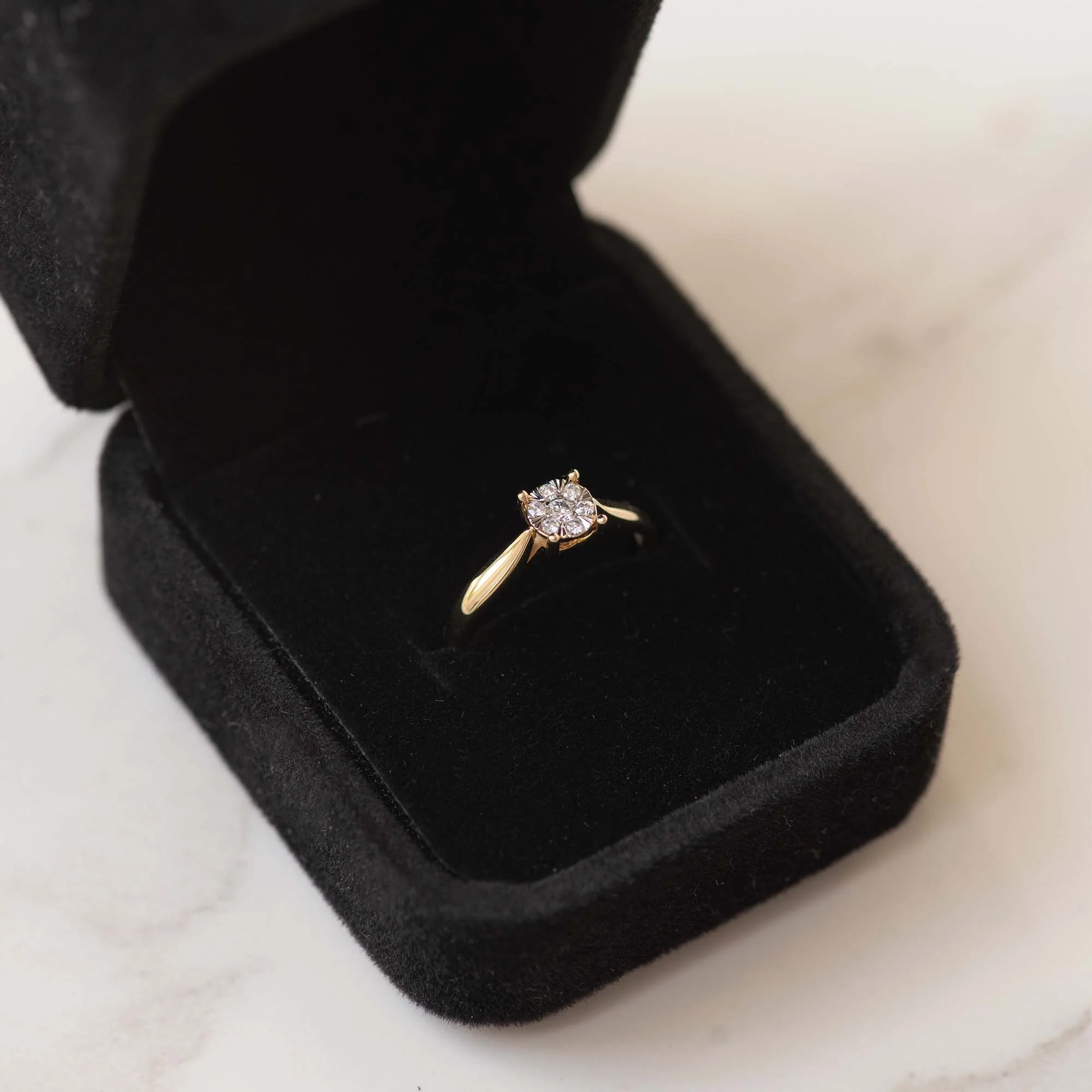 Isabel Bernard De la Paix Hanaé 14 karaat gouden ring | diamant 0.08 ct | IBD330007-50 - Image 5