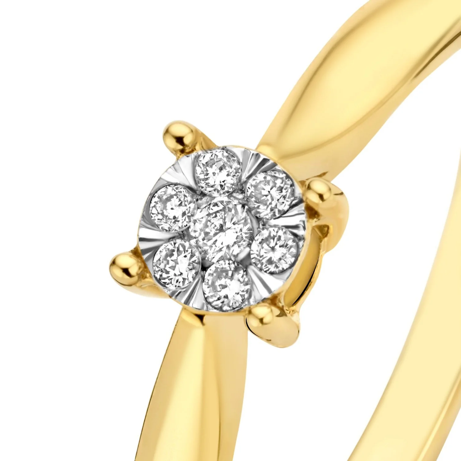 Isabel Bernard De la Paix Hanaé 14 karaat gouden ring | diamant 0.08 ct | IBD330007-50 - Image 6