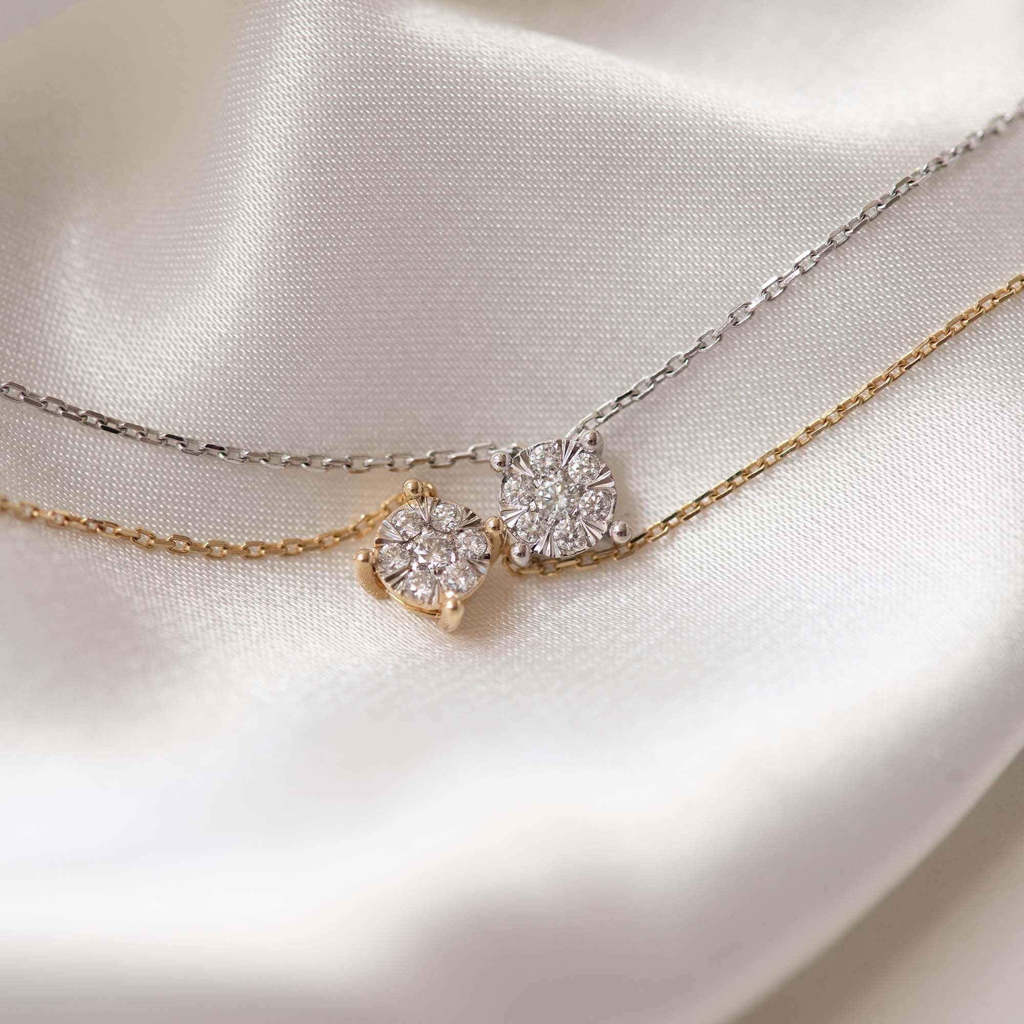 Isabel Bernard De la Paix Hanaé 14 karaat witgouden collier | diamant 0.14 ct | IBD350010 - Image 4