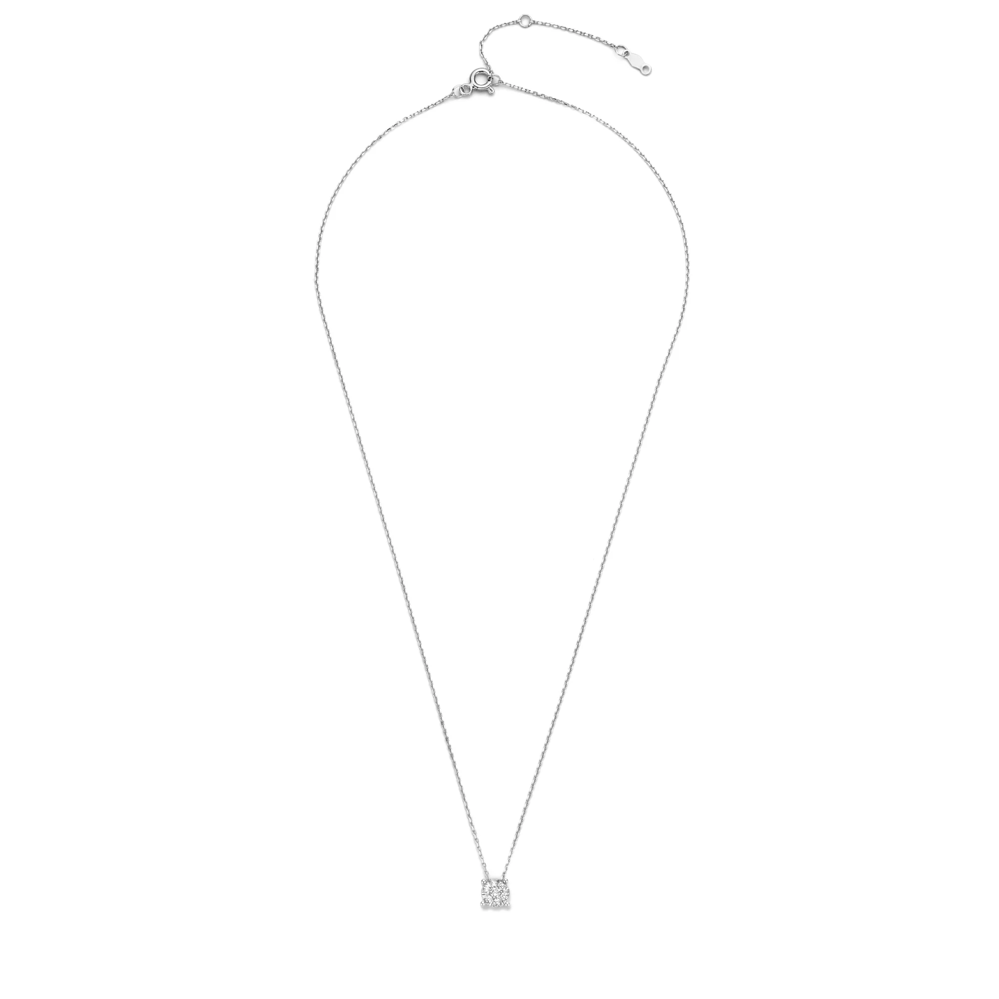 Isabel Bernard De la Paix Hanaé 14 karaat witgouden collier | diamant 0.14 ct | IBD350010 - Image 7