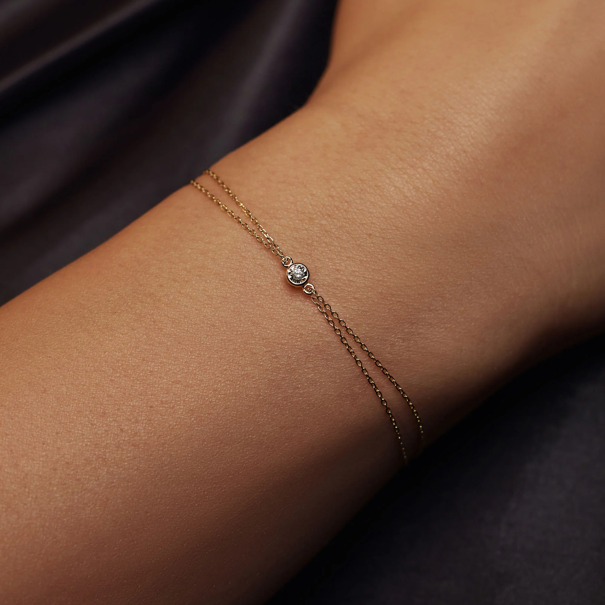 Isabel Bernard De La Paix Inaya 14 Karaat Gouden Armband | Diamant 0.02 ct | IBD320011 - Image 4
