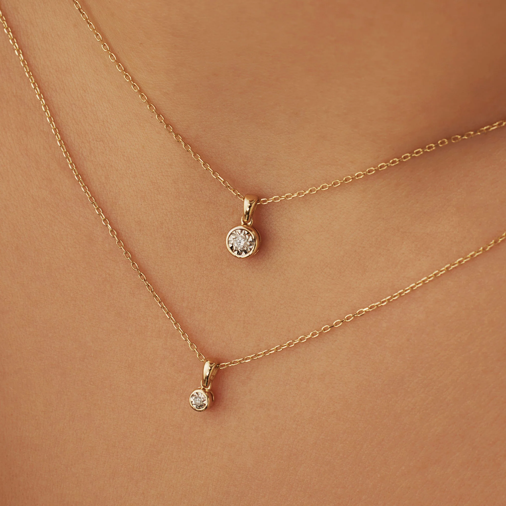 Isabel Bernard De La Paix Inaya 14 Karaat Gouden Collier | Diamant 0.01 ct | IBD350021 - Image 5