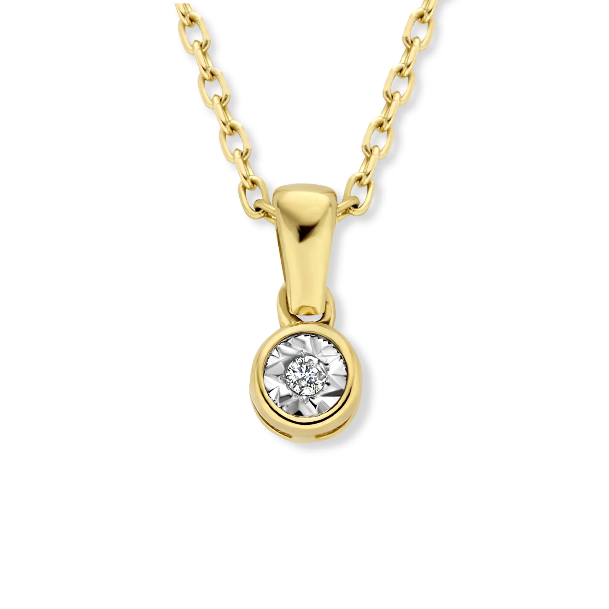 Isabel Bernard De La Paix Inaya 14 Karaat Gouden Collier | Diamant 0.01 ct | IBD350021 - Image 6
