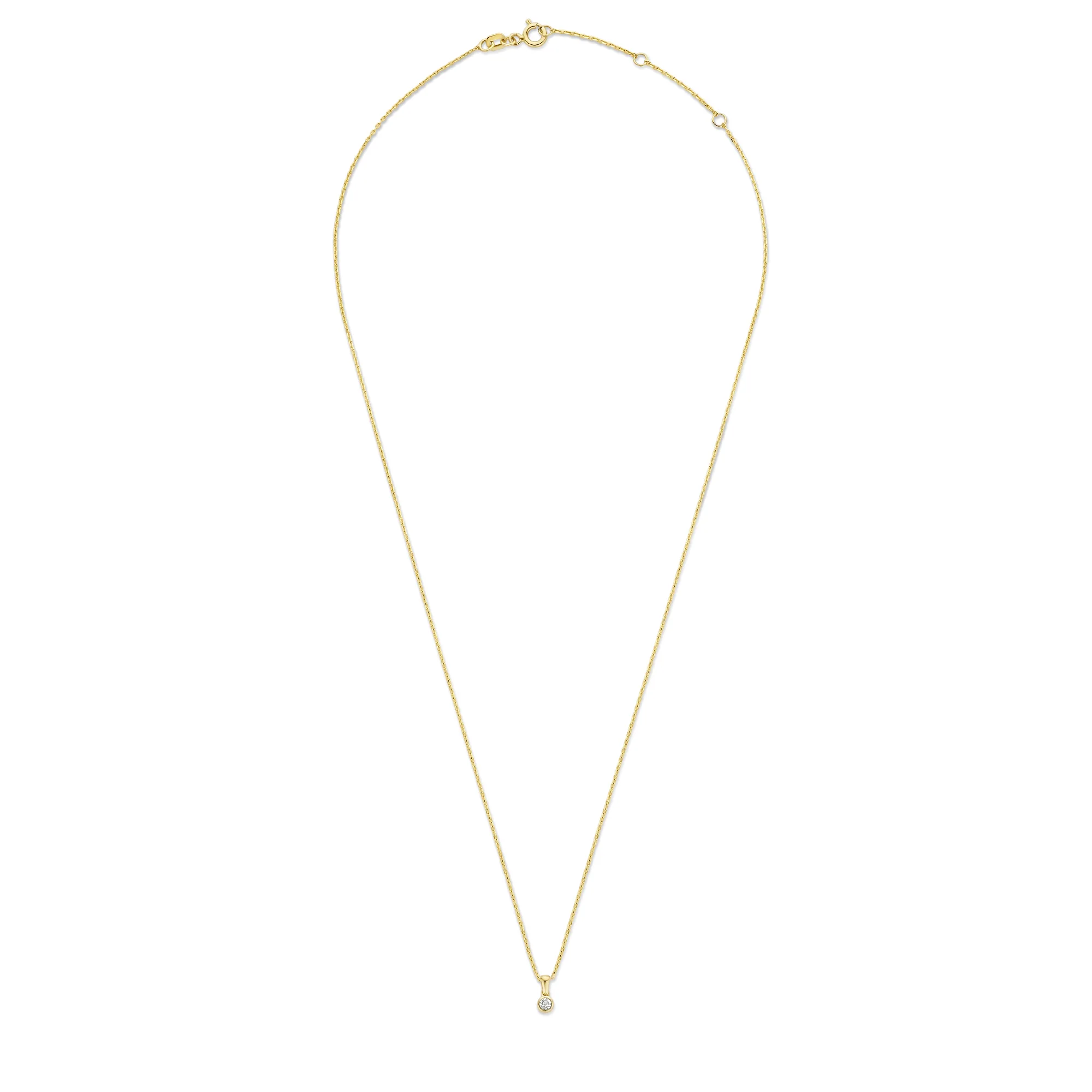 Isabel Bernard De La Paix Inaya 14 Karaat Gouden Collier | Diamant 0.01 ct | IBD350021 - Image 7