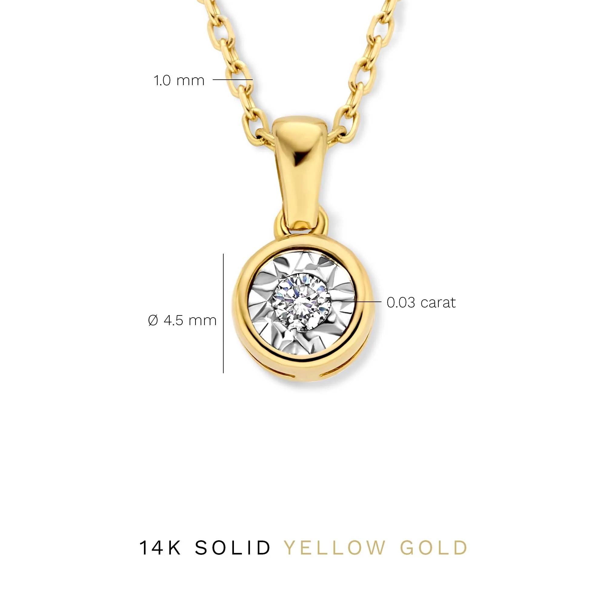 Isabel Bernard De La Paix Inaya 14 Karaat Gouden Collier | Diamant 0.03 ct | IBD350019 - Image 9