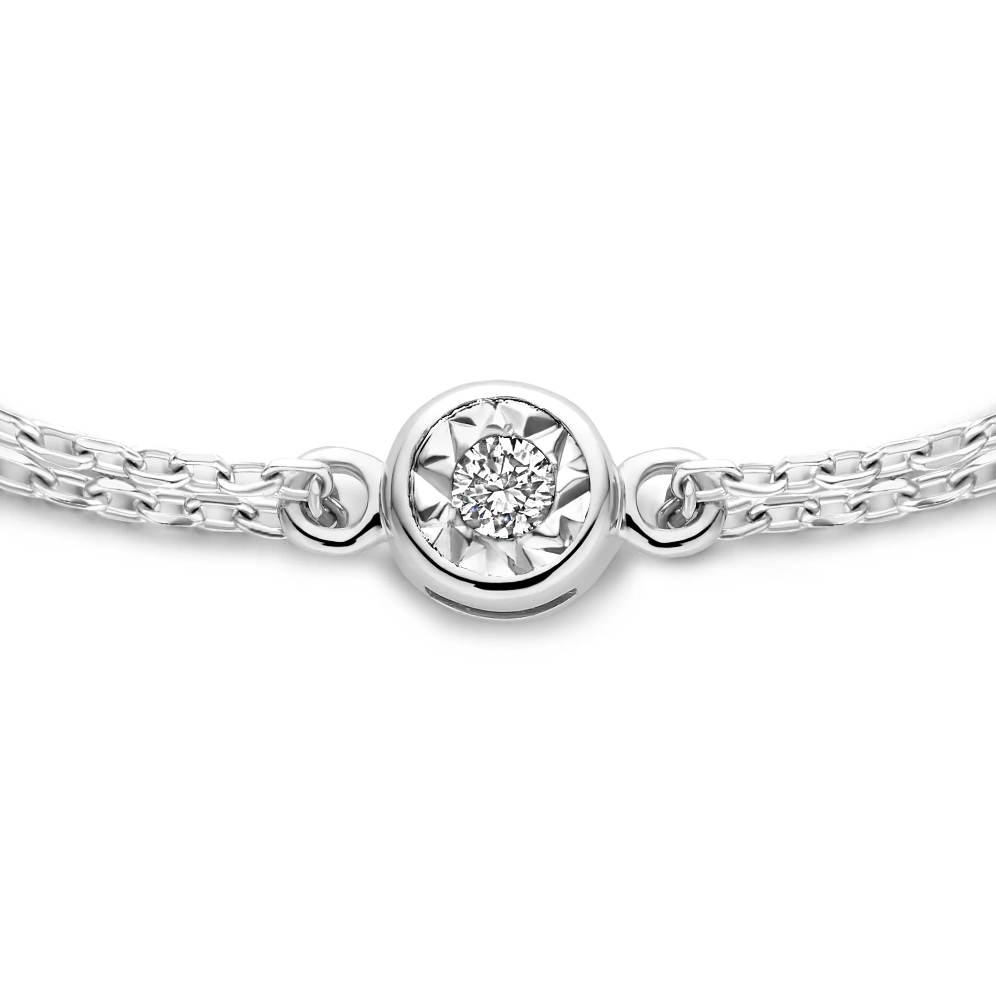 Isabel Bernard De La Paix Inaya 14 Karaat Witgouden Armband | Diamant 0.02 ct | IBD320010 - Image 6