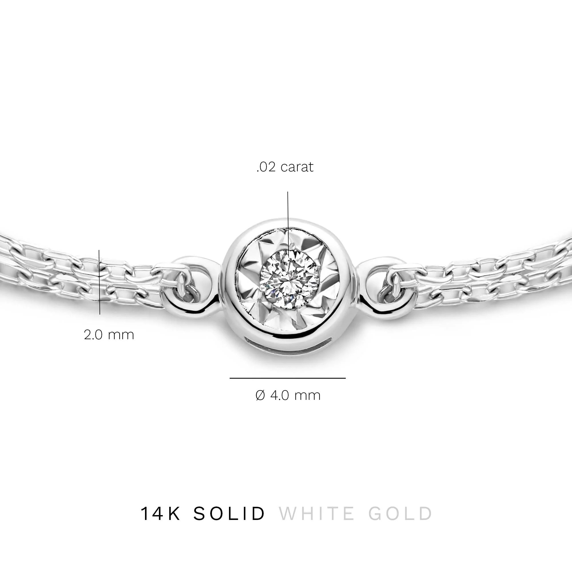 Isabel Bernard De La Paix Inaya 14 Karaat Witgouden Armband | Diamant 0.02 ct | IBD320010 - Image 7