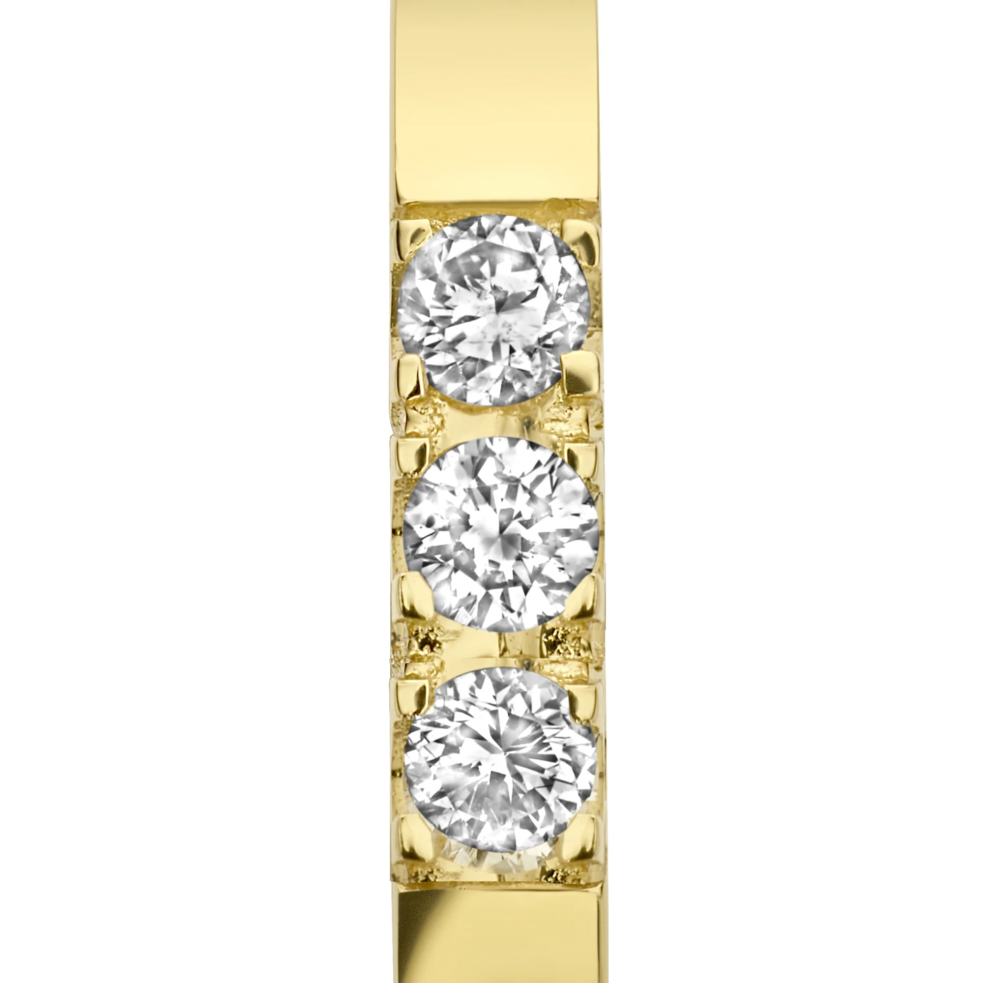Isabel Bernard De la Paix Madeline 14 karaat gouden oorringen | diamant 0.15 ct | IBD360018 - Image 6
