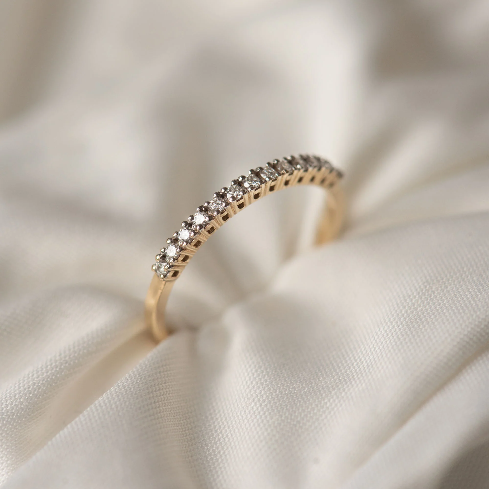 Isabel Bernard De la Paix Madeline 14 karaat gouden ring met diamant 0.18 ct IBD330023-54 - Image 5