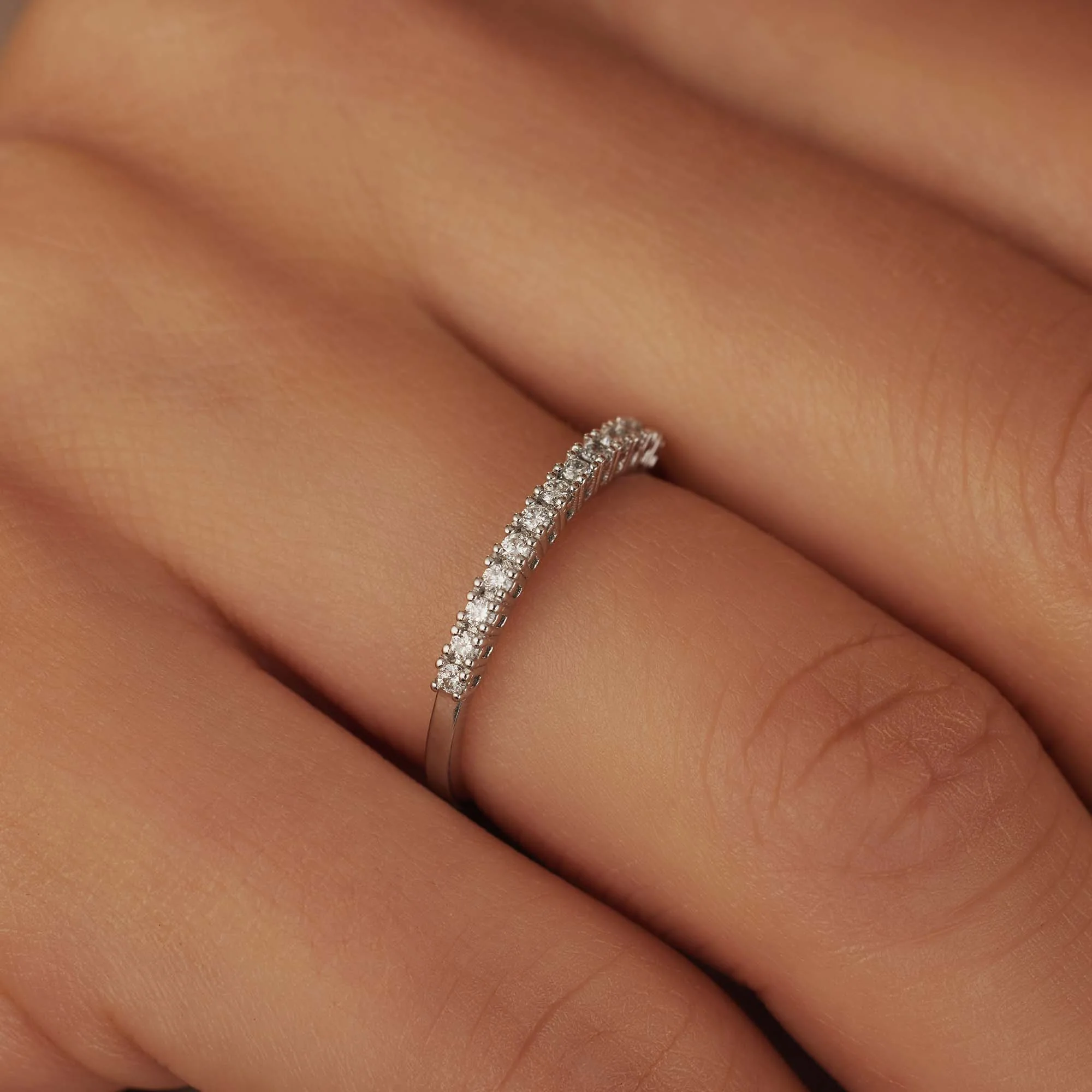 Isabel Bernard De la Paix Madeline 14 Karaat Witgouden Ring | Diamant 0.14 ct | IBD330021-50 - Image 3