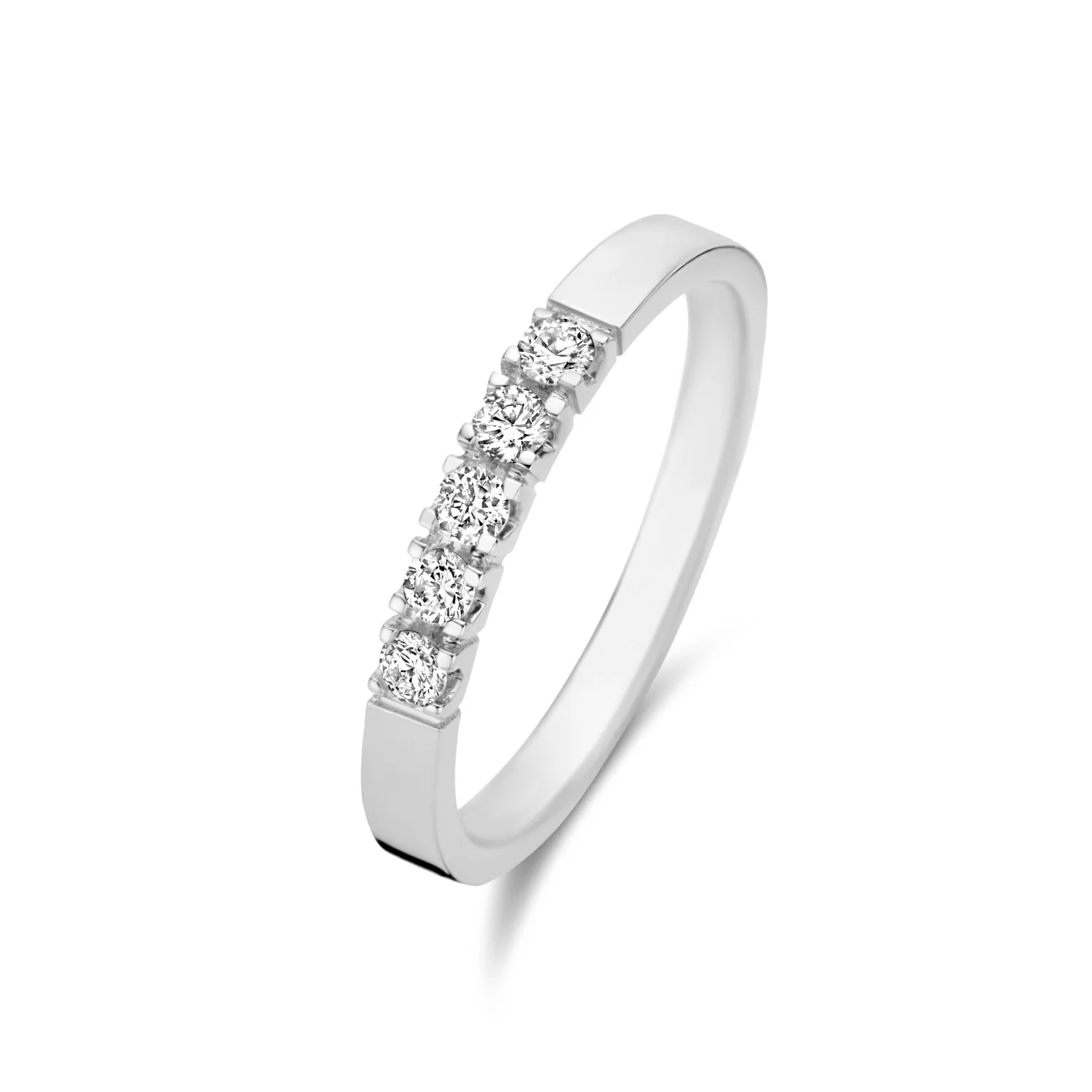 Isabel Bernard De la Paix Madeline 14 karaat witgouden ring | diamant 0.20 ct | IBD330019-48