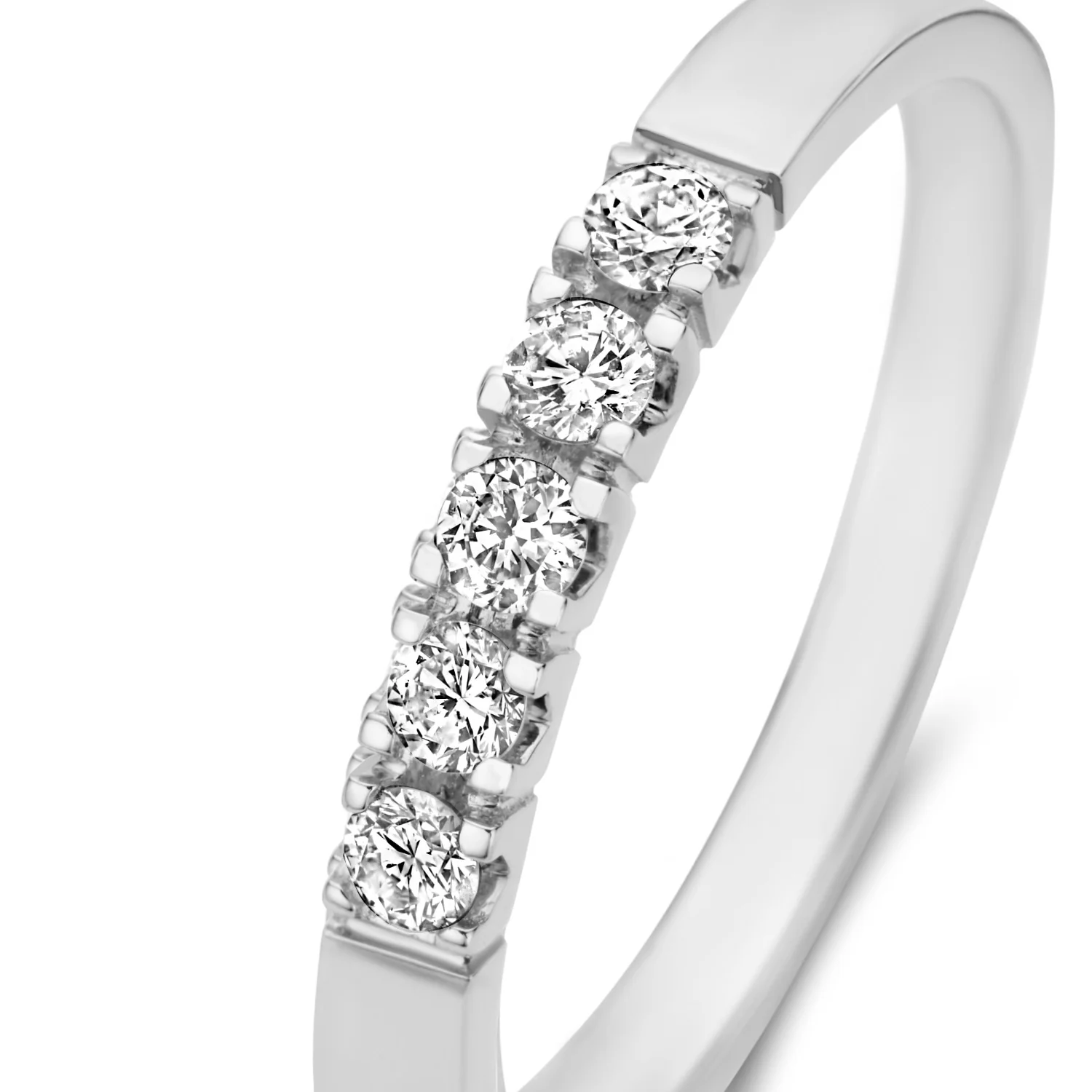 Isabel Bernard De la Paix Madeline 14 karaat witgouden ring | diamant 0.20 ct | IBD330019-48 - Image 7
