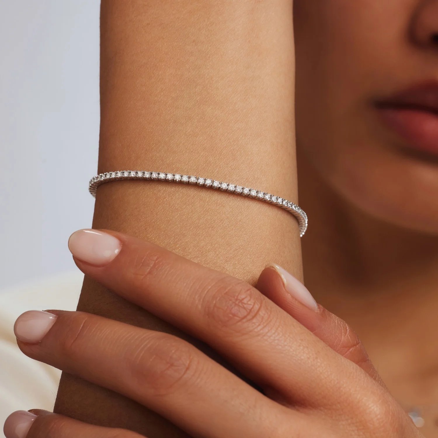 Isabel Bernard De la Paix Madeline 14 Karaat Witgouden Tennis Armband | Diamant 1.08 ct | IBD320006 - Image 3