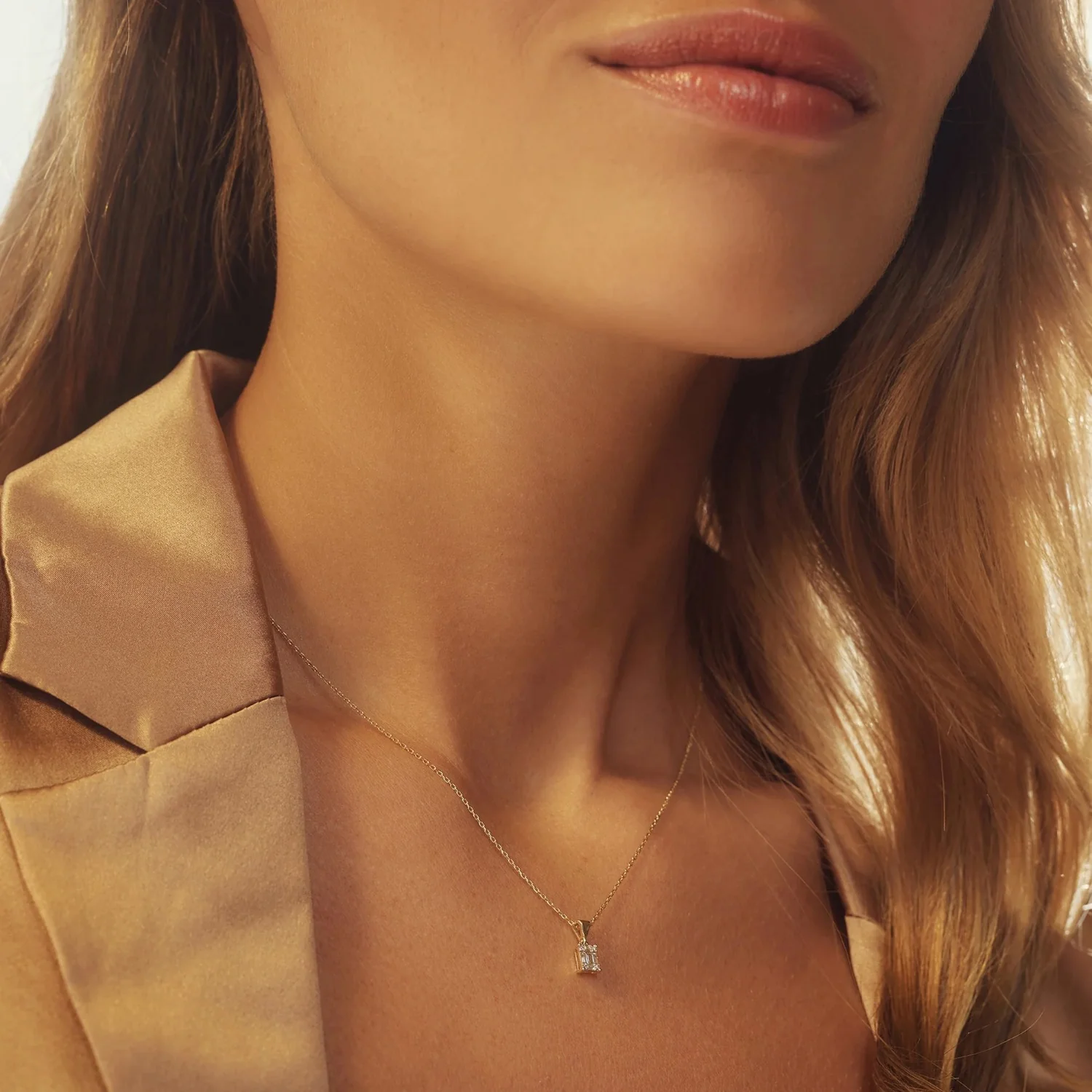 Isabel Bernard De la Paix Maxime 14 Karaat Gouden Collier | Diamant 0.11 ct | IBD350017 - Image 4