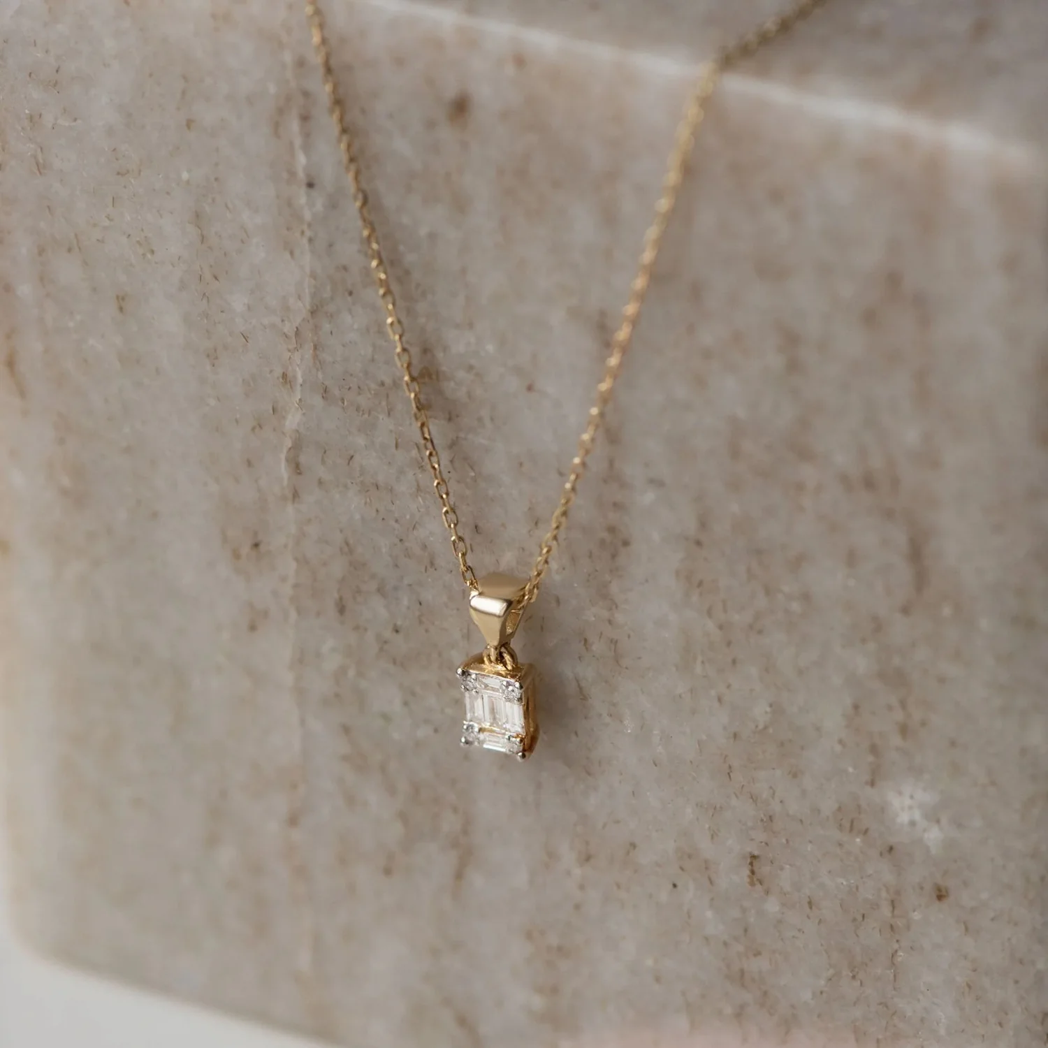 Isabel Bernard De la Paix Maxime 14 Karaat Gouden Collier | Diamant 0.11 ct | IBD350017 - Image 5