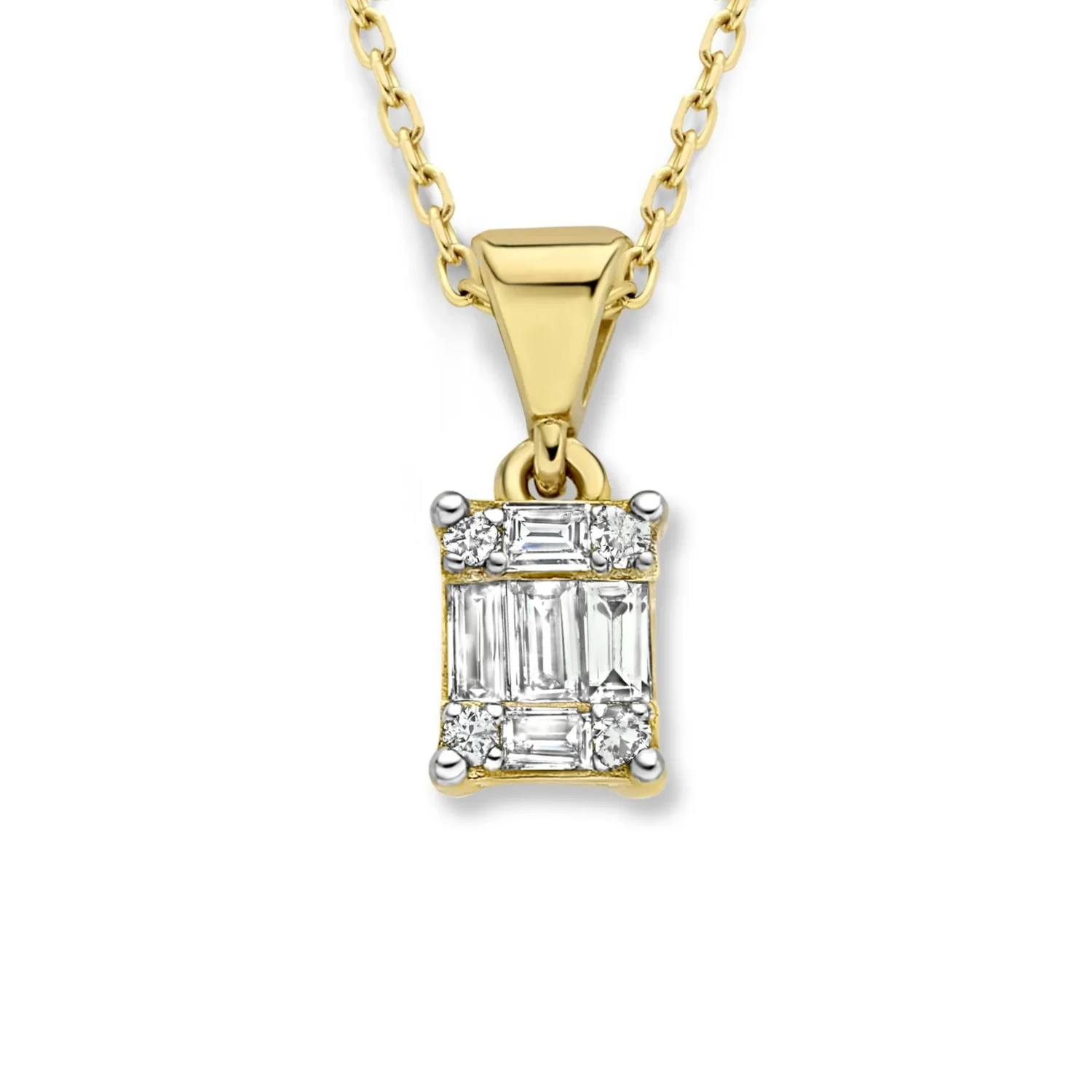 Isabel Bernard De la Paix Maxime 14 Karaat Gouden Collier | Diamant 0.11 ct | IBD350017 - Image 6