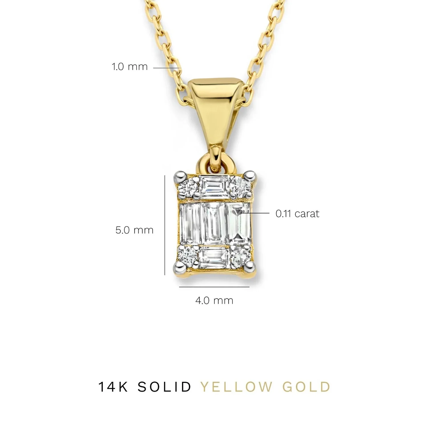 Isabel Bernard De la Paix Maxime 14 Karaat Gouden Collier | Diamant 0.11 ct | IBD350017 - Image 9