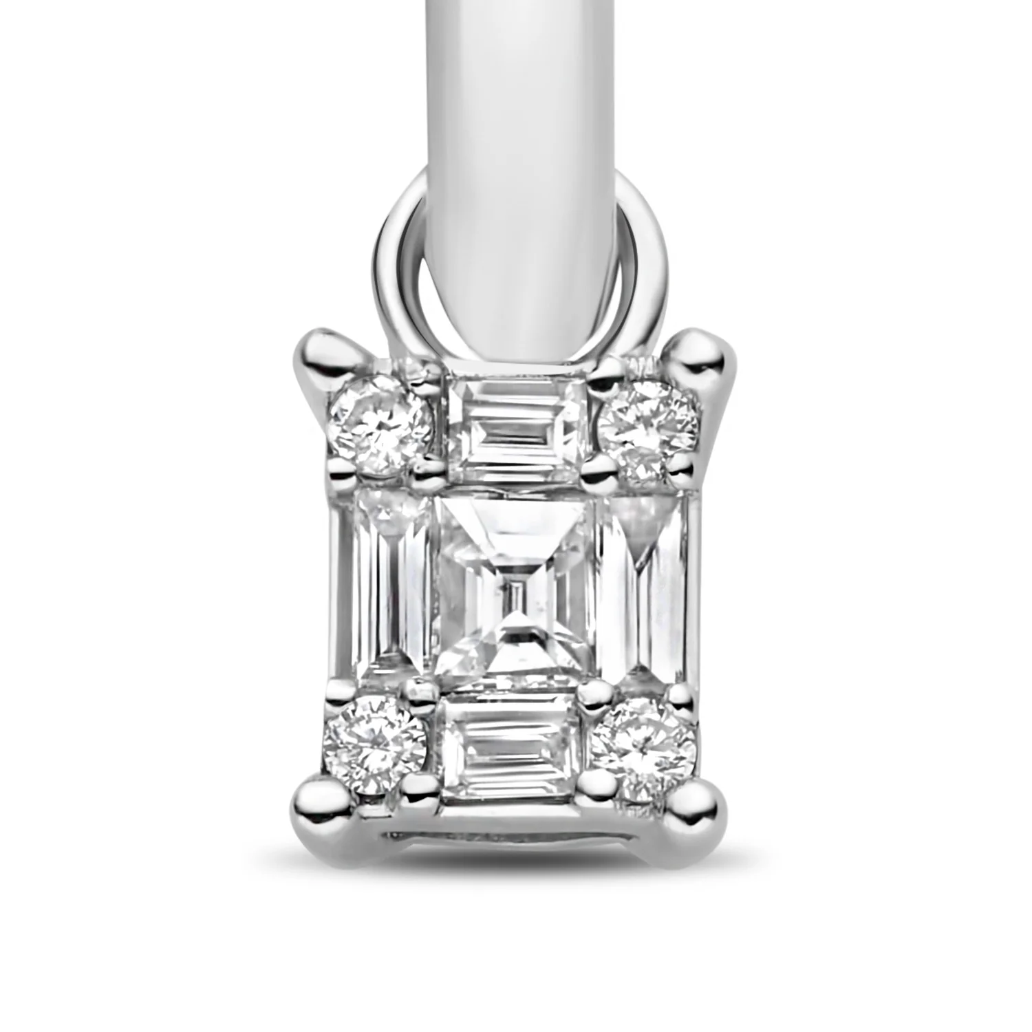 Isabel Bernard De la Paix Maxime 14 karaat witgouden oorknop met diamant 0.24 ct IBD360035 - Image 3