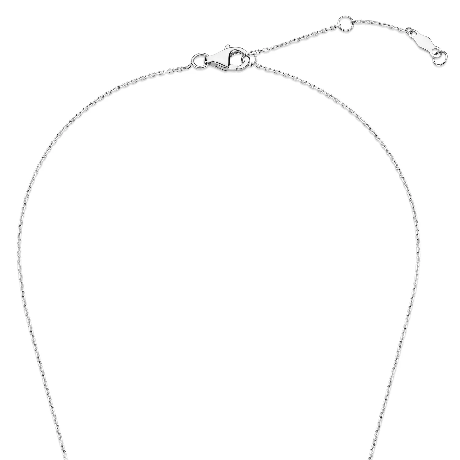 Isabel Bernard De la Paix Maxime 14 karaat witgouden ketting met diamant 0.13 ct IBD350023 - Image 7