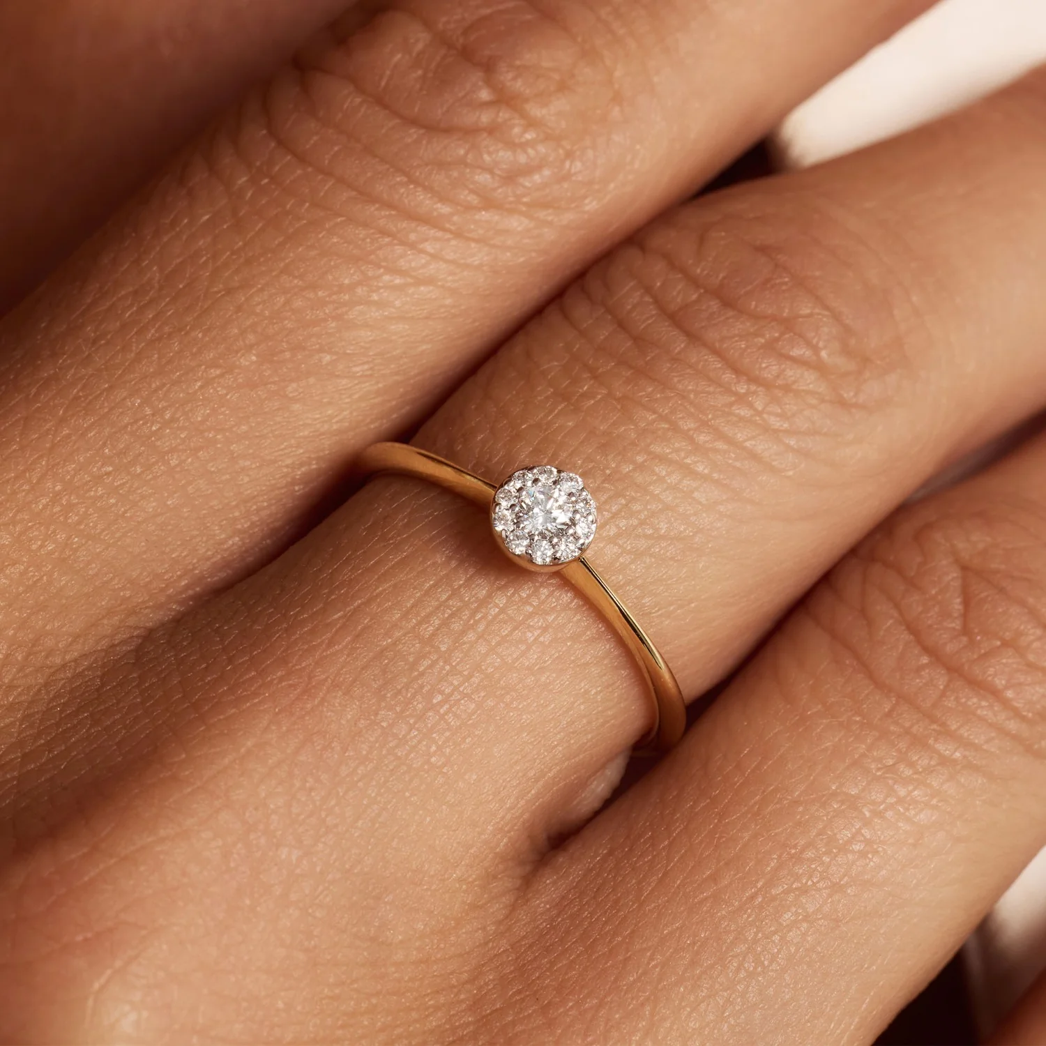 Isabel Bernard De la Paix Viviane 14 karaat gouden ring met diamant 0.11 ct IBD330037-50 - Image 2
