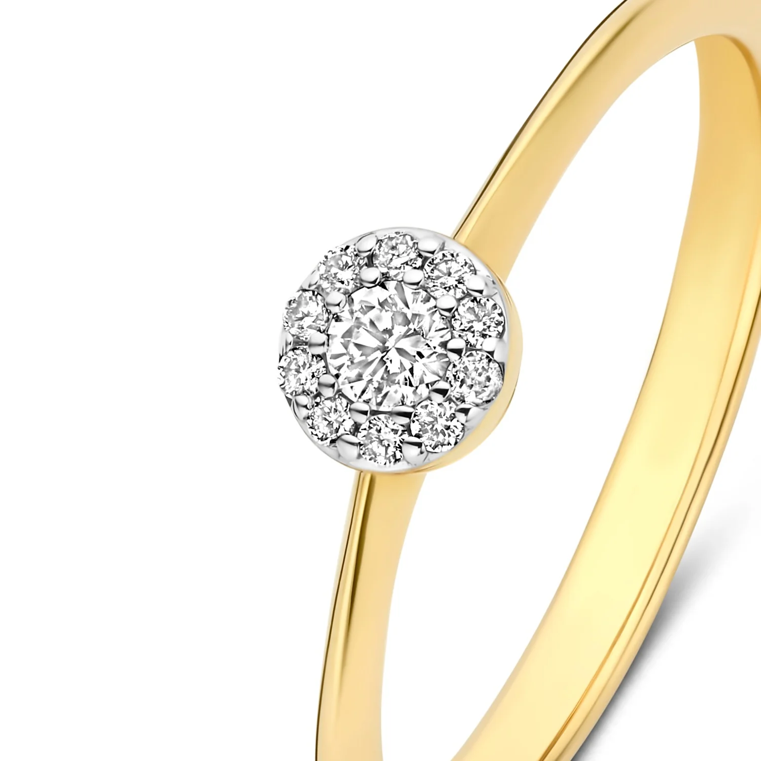 Isabel Bernard De la Paix Viviane 14 karaat gouden ring met diamant 0.11 ct IBD330037-50 - Image 5
