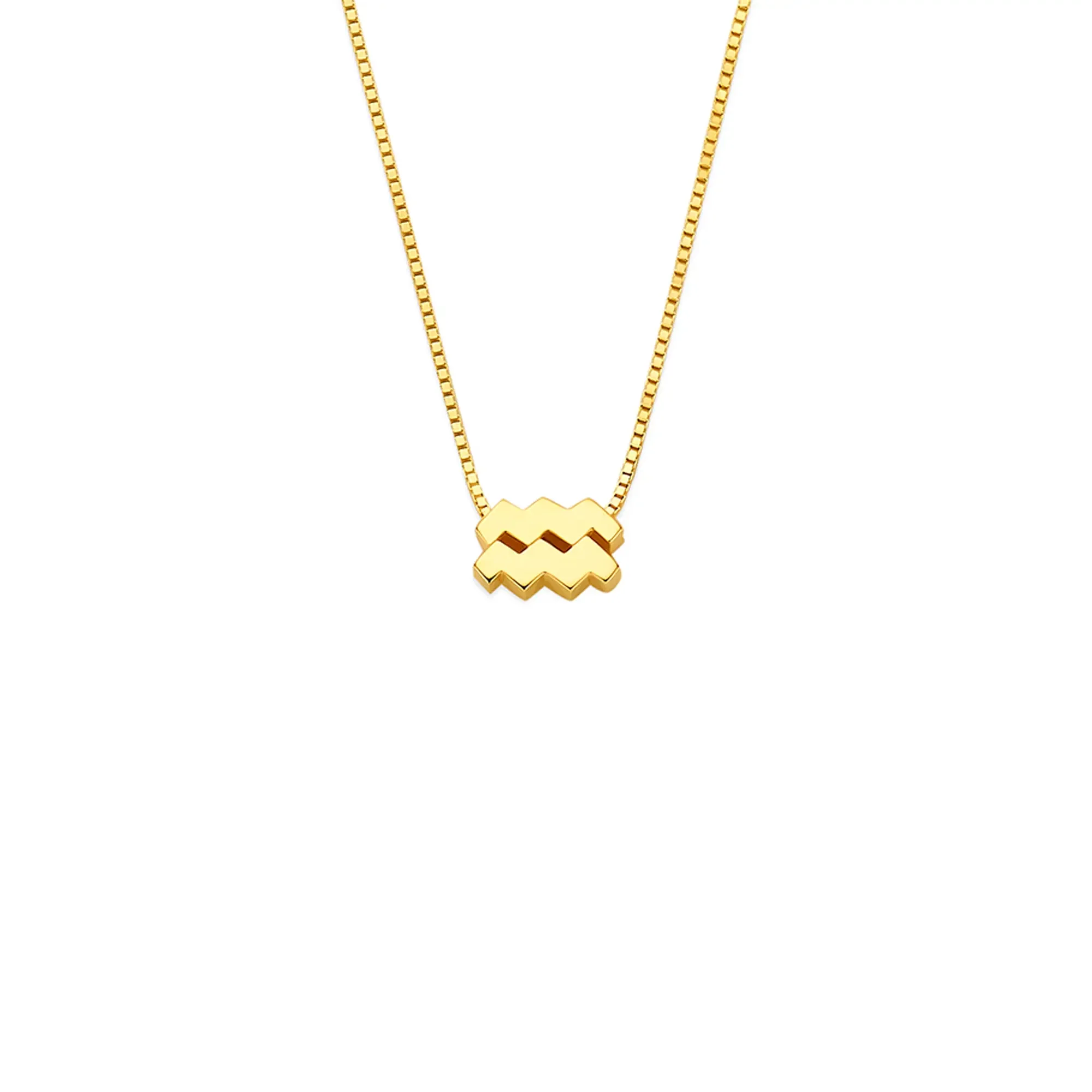 Isabel Bernard Étoiles d’Or Aquarius 14 Carat Gold Venetian Necklace With Horoscope IB340188