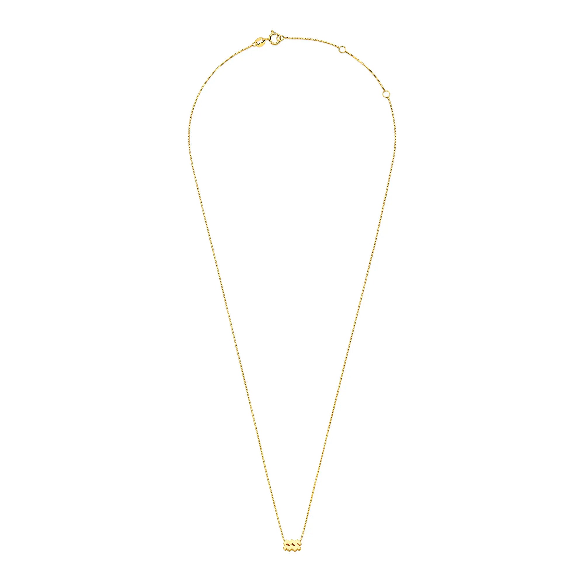 Isabel Bernard Étoiles d’Or Aquarius 14 Carat Gold Venetian Necklace With Horoscope IB340188 - Image 5