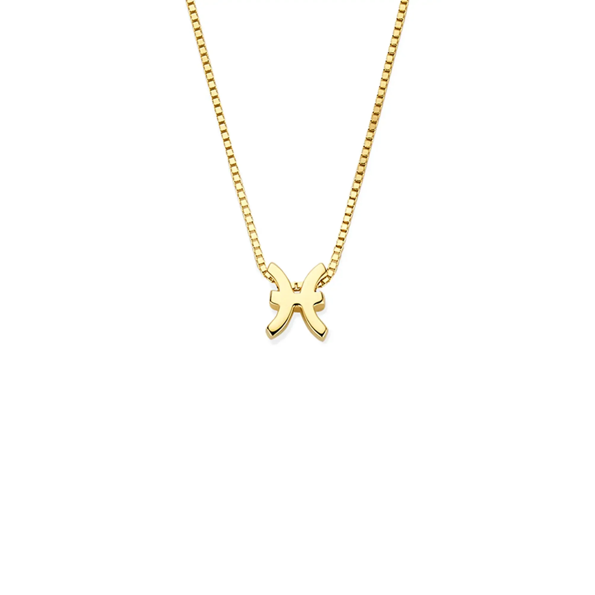 Isabel Bernard Étoiles d’Or Pisces 14 Carat Gold Venetian Necklace With Horoscope IB340189