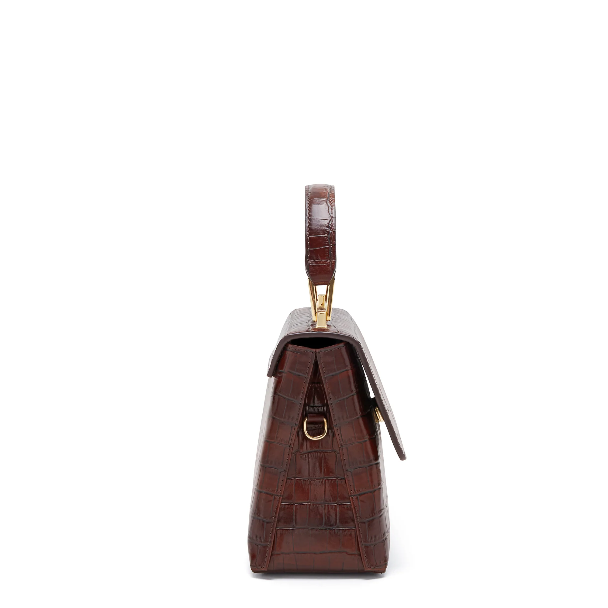 Isabel Bernard Femme Forte Heline Croco Bruine Handtas IB21013 - Image 6