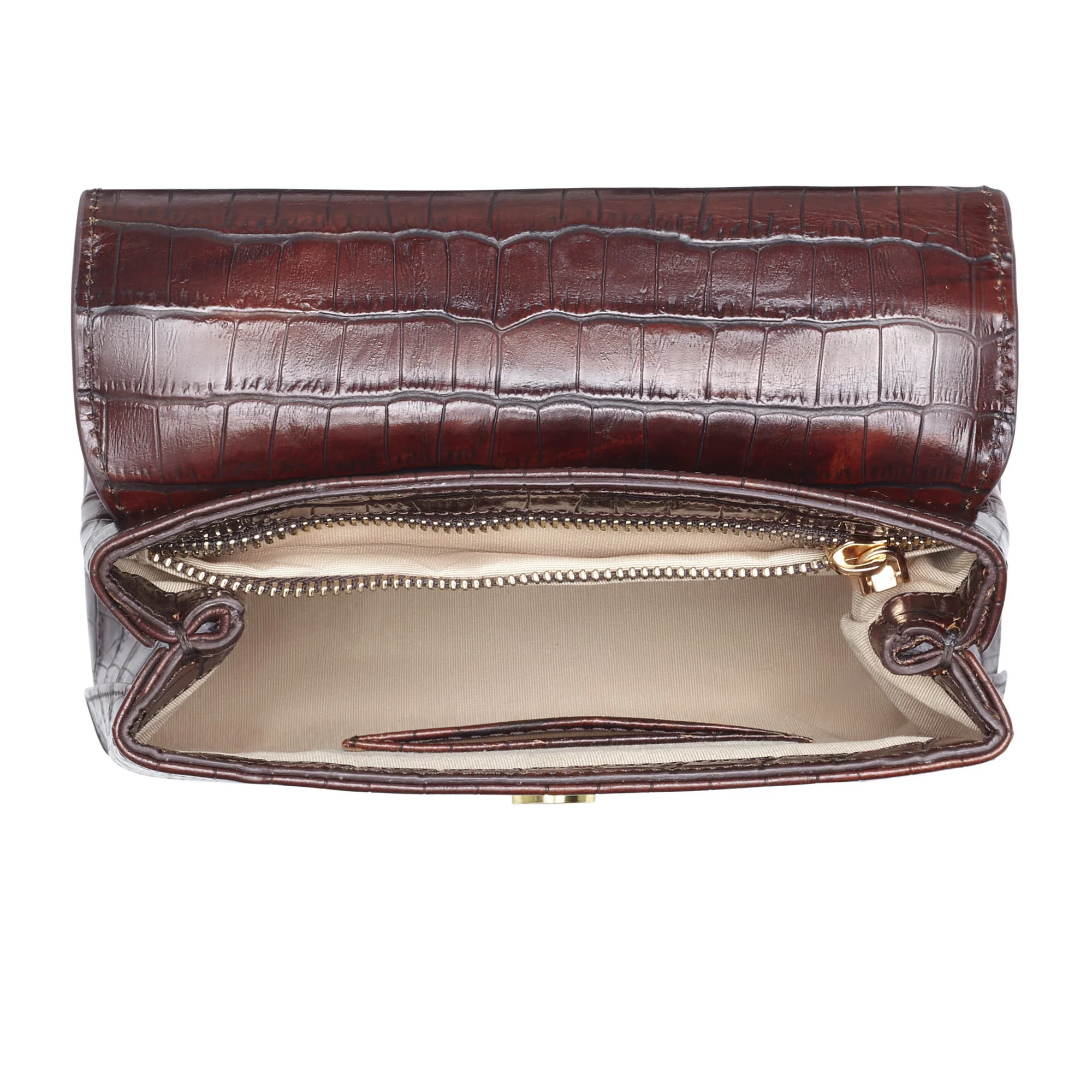 Isabel Bernard Femme Forte Heline Croco Bruine Handtas IB21013 - Image 8