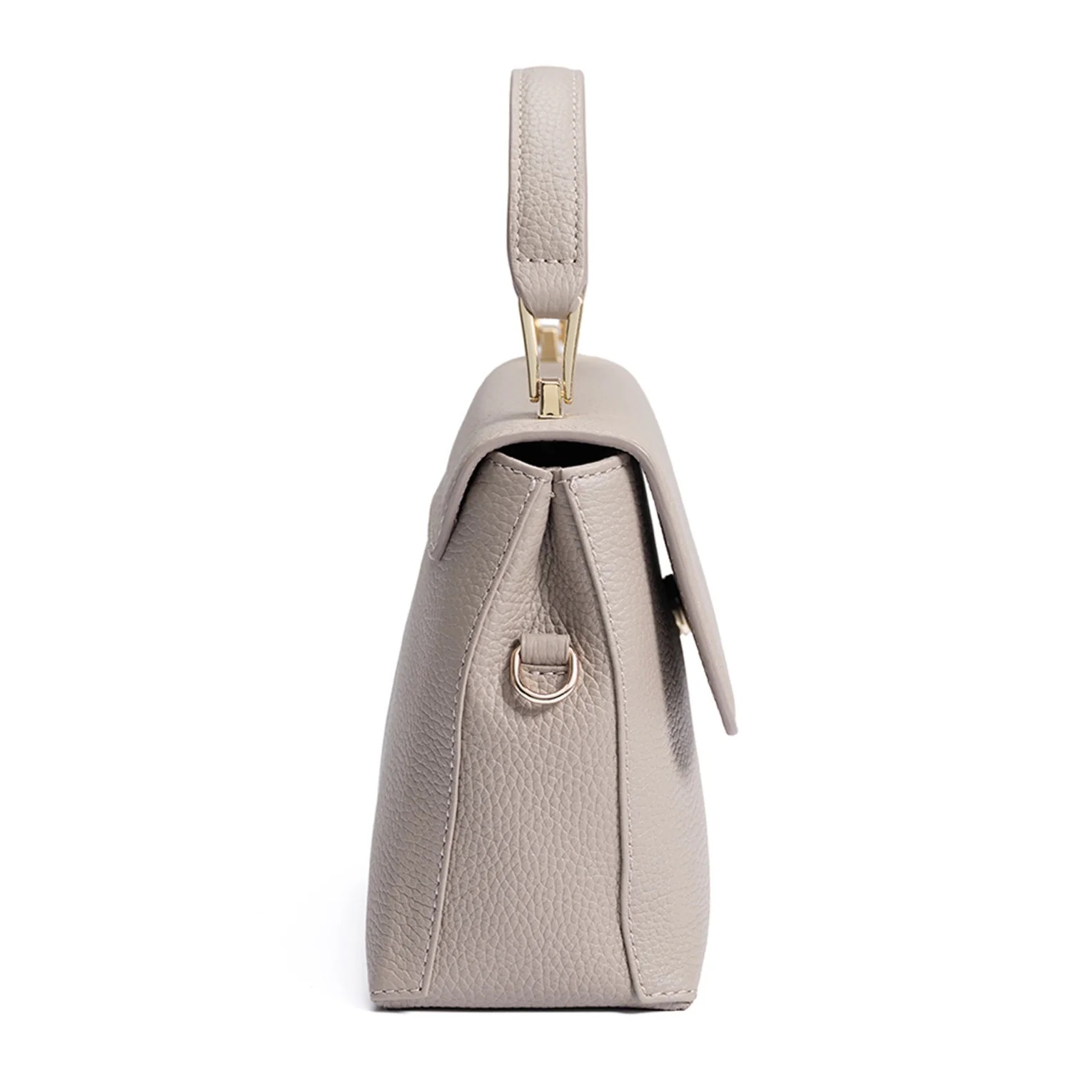 Isabel Bernard Femme Forte Heline Taupe Handtas van Kalfsleer IB21039 - Image 5